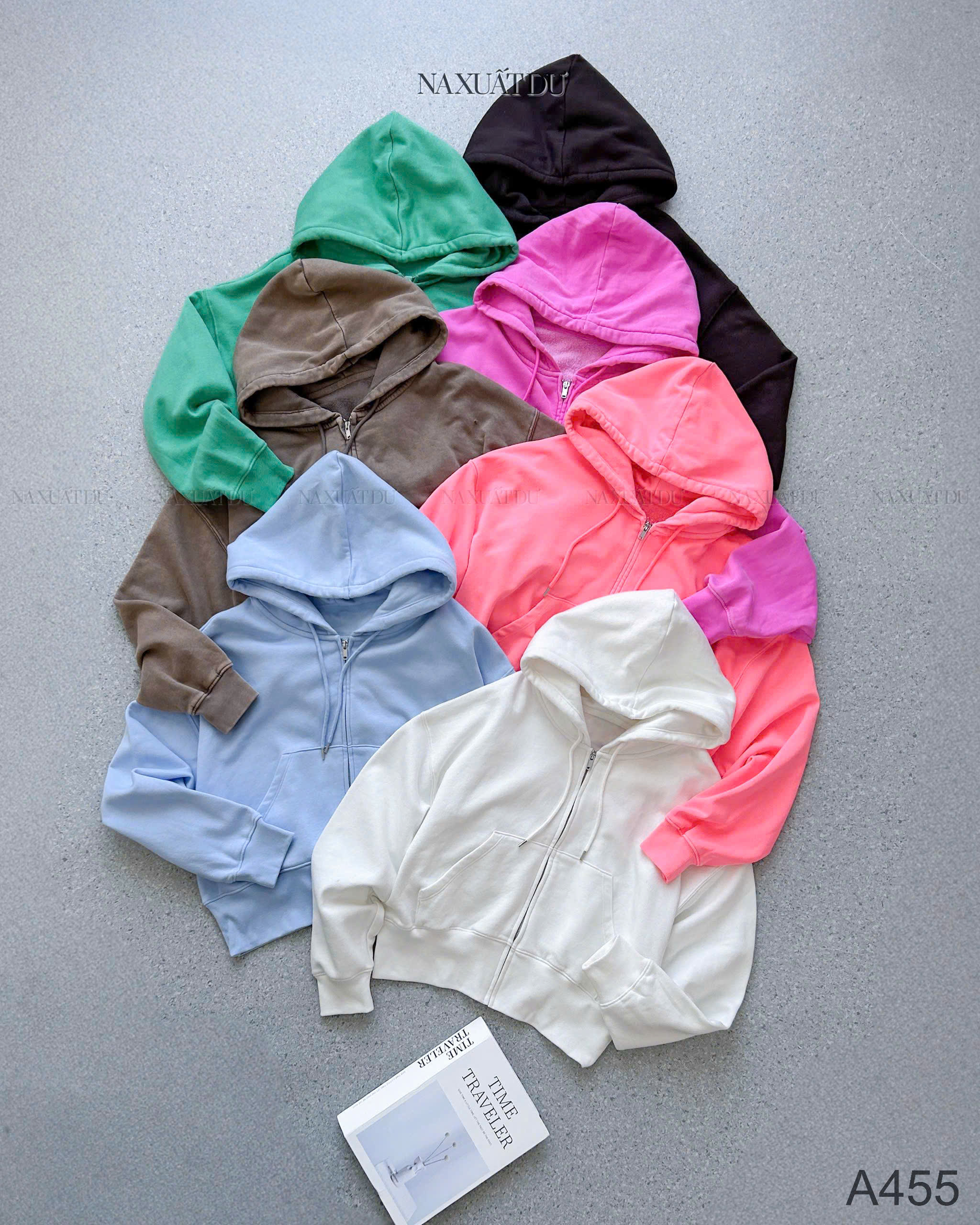 Áo khoác nỉ cotton  - A455 (SALE)