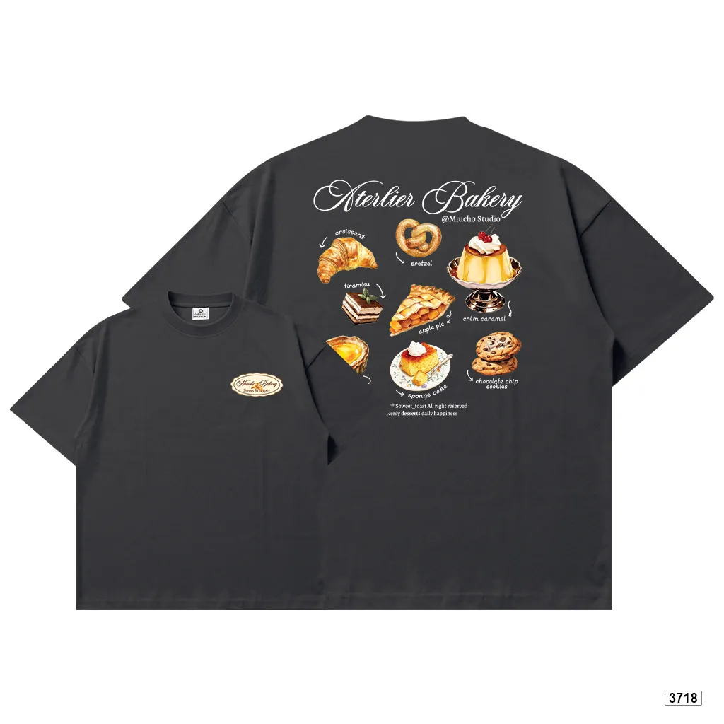 Áo thun unisex form boxy chất thoáng mát Miucho Bakery 3718_thumbnail_13