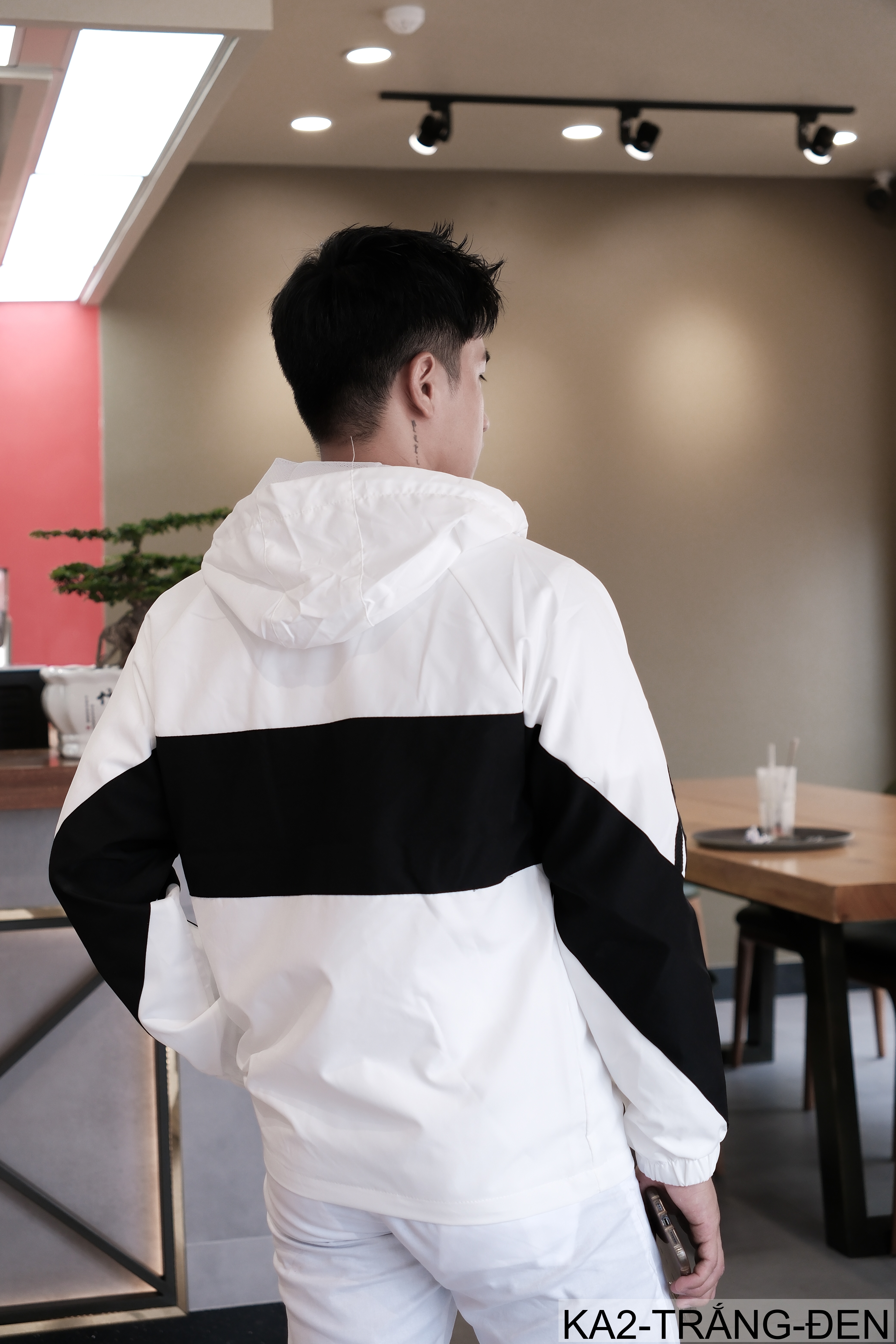 KA2 - Áo khoác nam phối màu thời trang, liền mũ, chống gió, phù hợp xuân thu_thumbnail_4