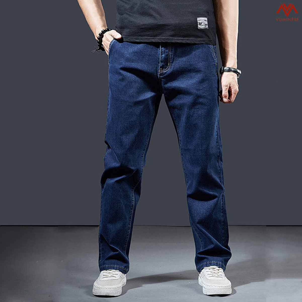 Quần Jeans nam VUMINÉRE - Regular Fit Jeans Form suông ống đứng tôn dáng