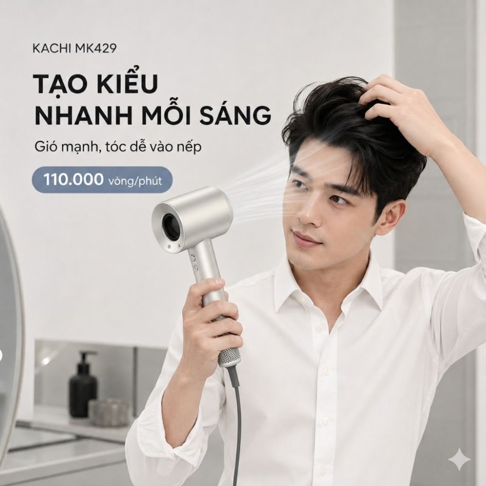 Máy Sấy Tóc Tốc Độ Cao Kachi MK429 ION (110.000 vòng/phút) - Sấy Nhanh, Chăm Sóc Tóc Ion Âm, Kiểm Soát Nhiệt NTC_thumbnail_7