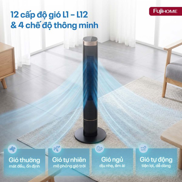 Quạt tháp lọc khí TF-21HL-DC (Đen + Gold)_thumbnail_7