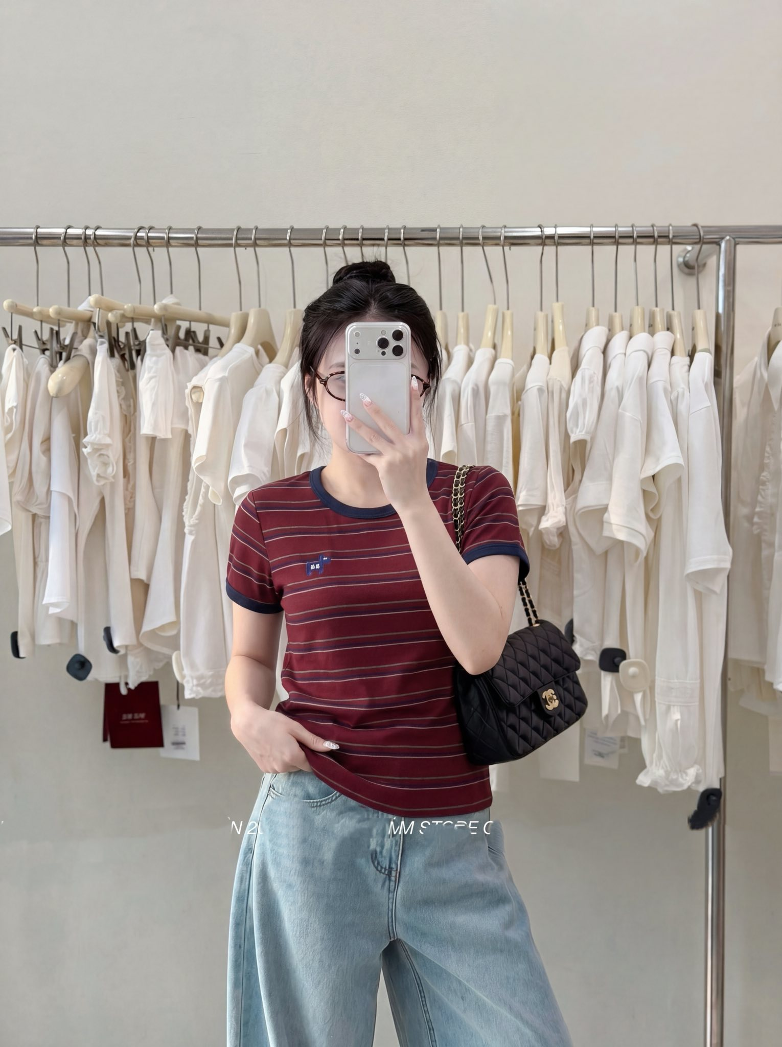 Áo Thun Nữ Oversize sọc thêu ngựa NT.2600025 (C) (9990)_thumbnail_4