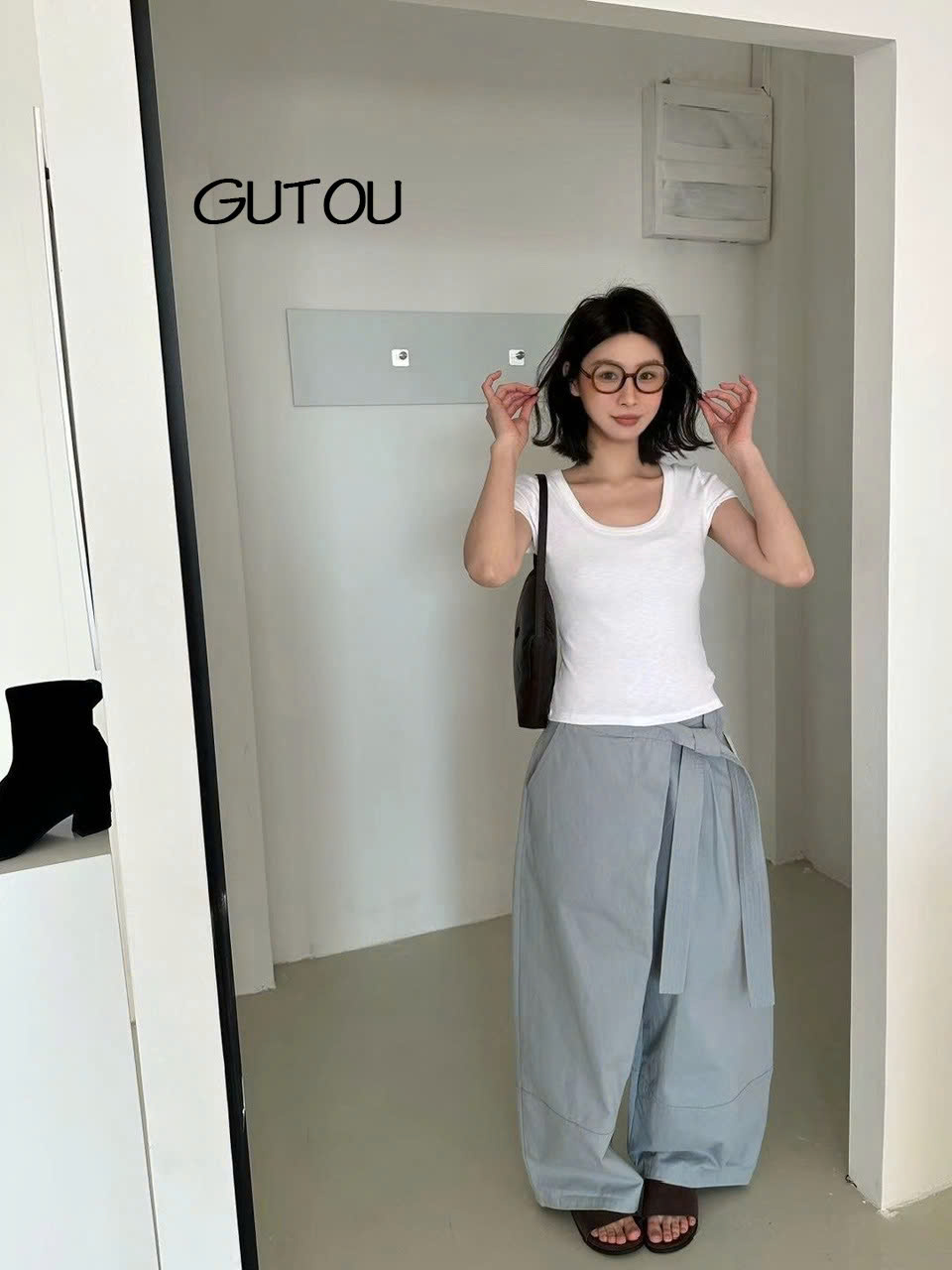 GUTOU ] Áo Thun Baby Tee Tay Ngắn Basic Slim Fit_thumbnail_4