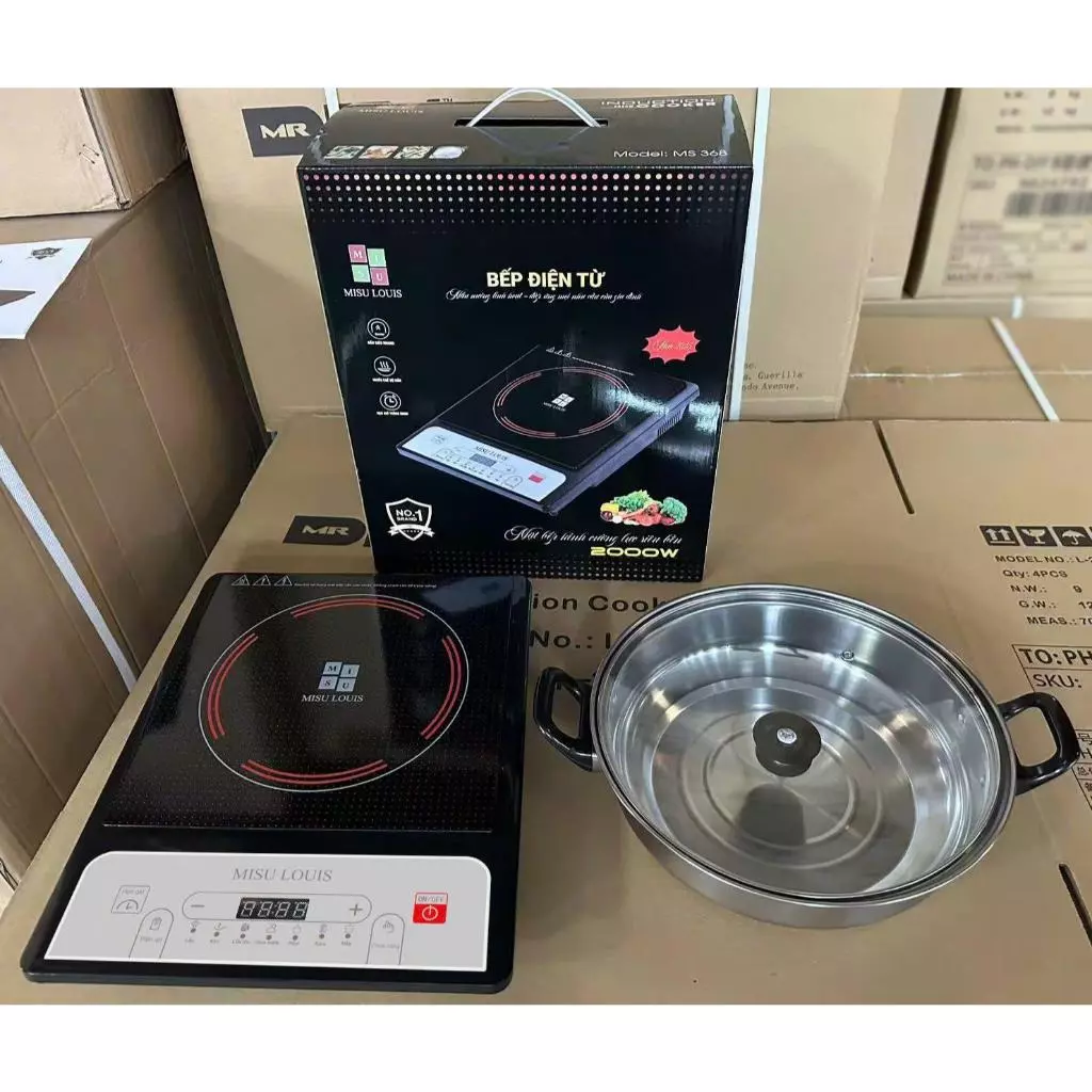 Bếp Điện Từ Cảm Ứng 2000W Tặng Kèm Nồi Kính Cường Lực Toàn Phần Tiết Kiệm Điện An Toàn Dễ Sử Dụng Đa Dạng Chế Độ Nấu Ăn_thumbnail_7