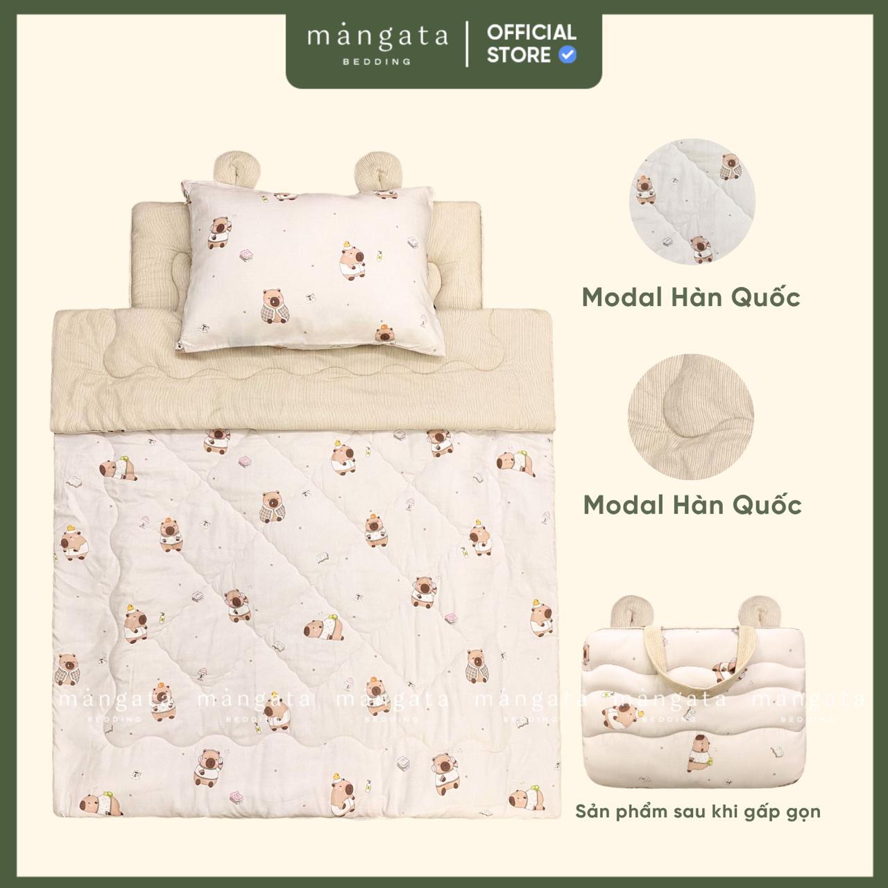 Mẫu Capybara nhí - Bộ chăn gối gấp gọn đi học_thumbnail_1