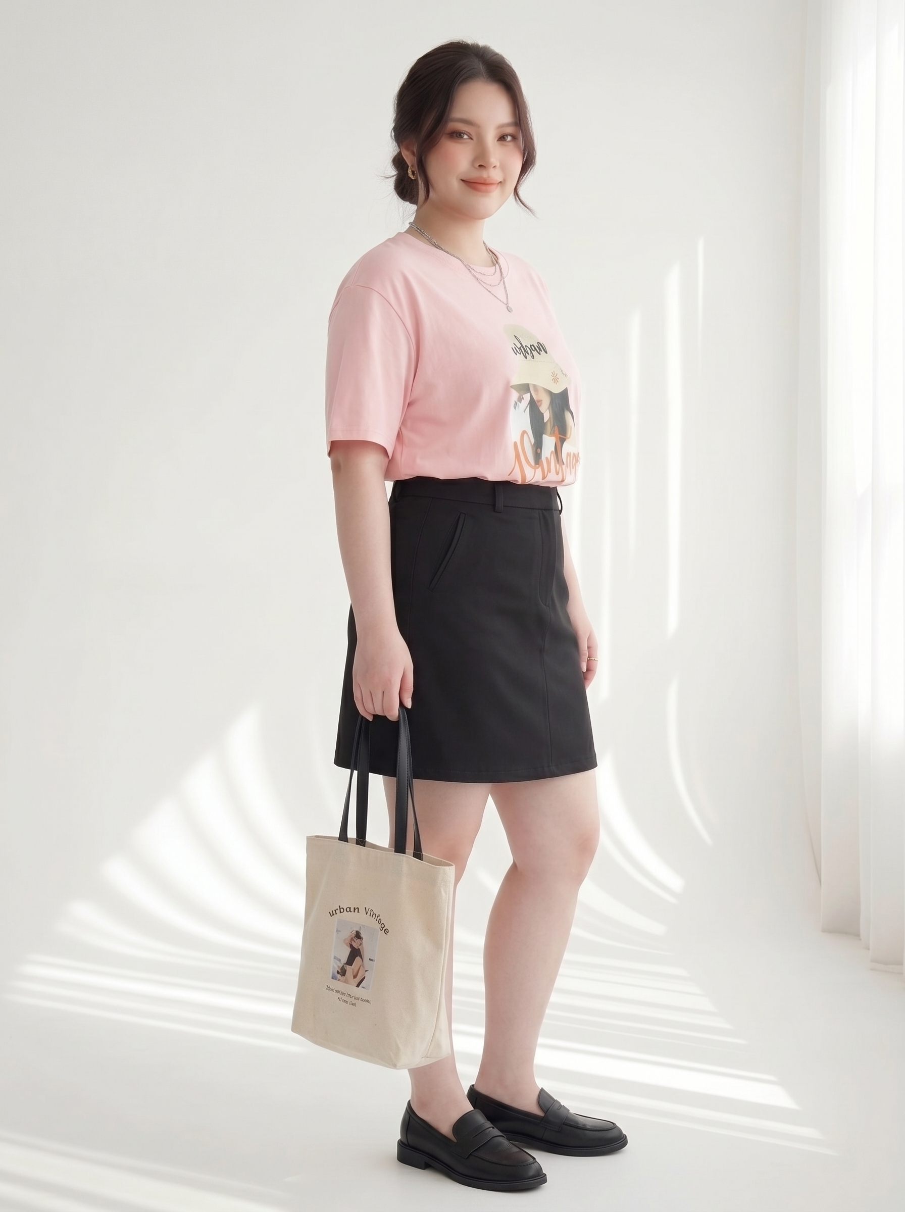 BIGSIZE NỮ - Áo thun form rộng in cô gái dành cho nàng béo 55-95kg V-AK102-3_thumbnail_7