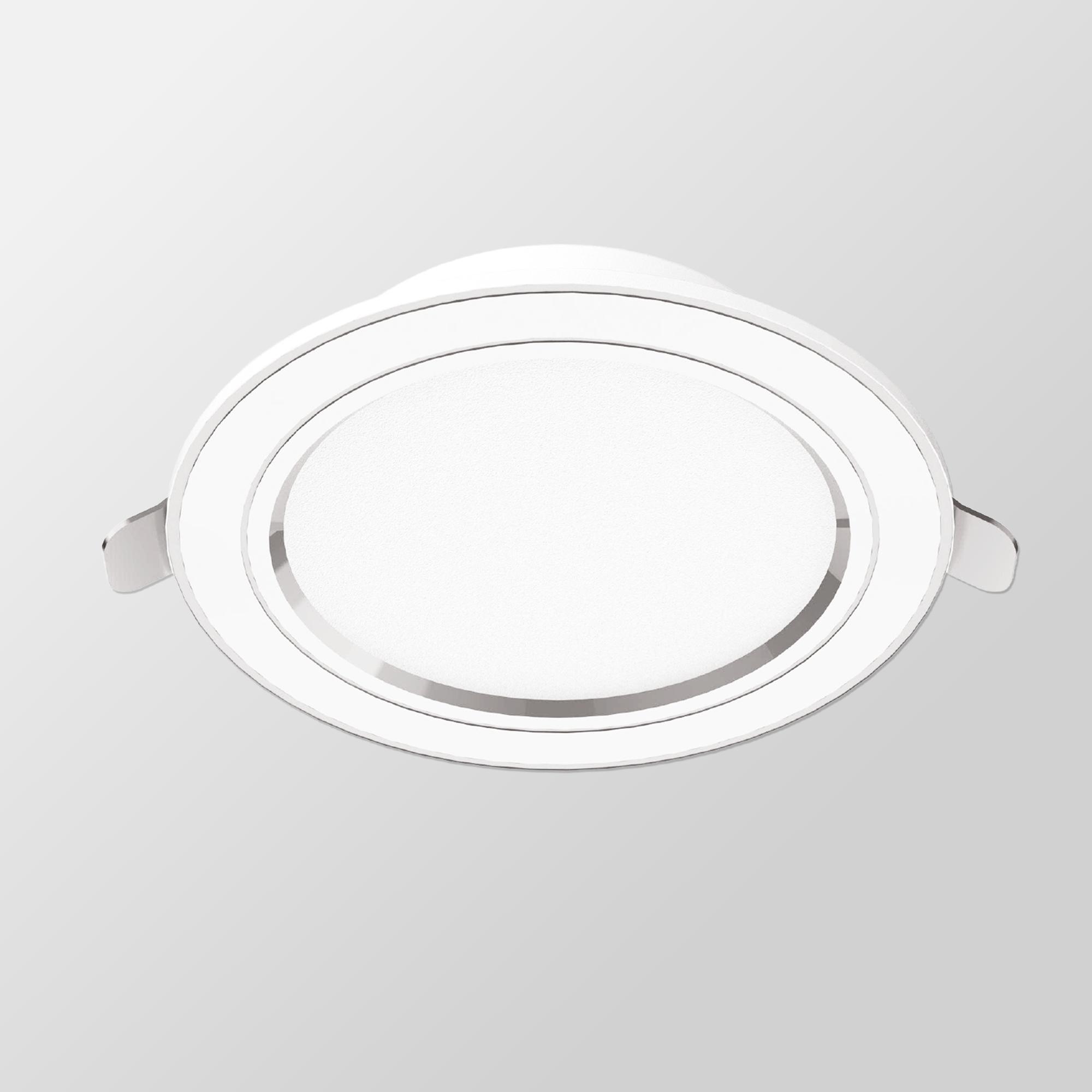 Đèn LED Downlight âm trần Fratelli viền bạc 9W 12W cao cấp - 4 chế độ ánh sáng, thân nhôm, siêu sáng 100lm/w