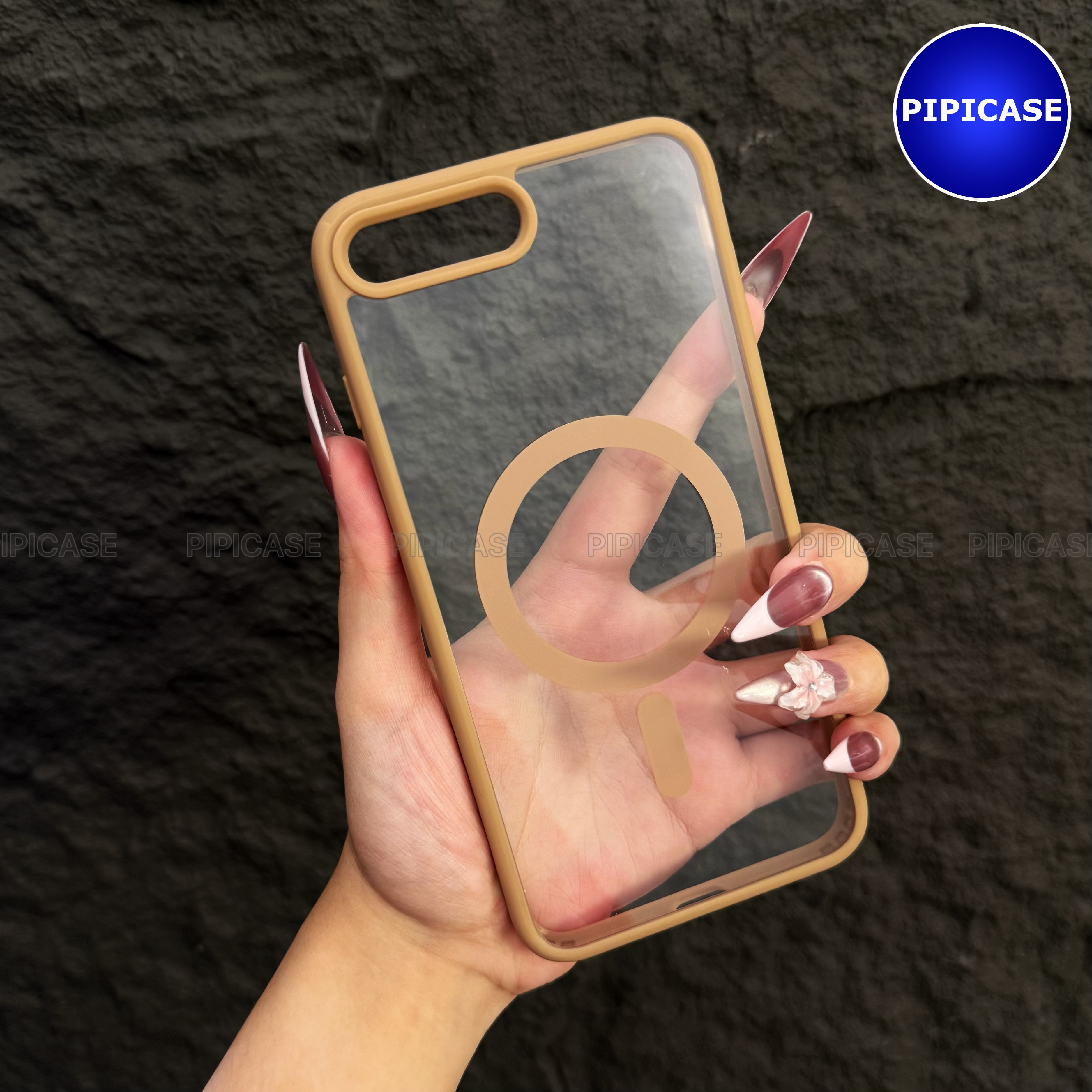 Ốp Lưng iPhone 7 Plus / 8 Plus - Chic - Nâu Nhạt_thumbnail_1