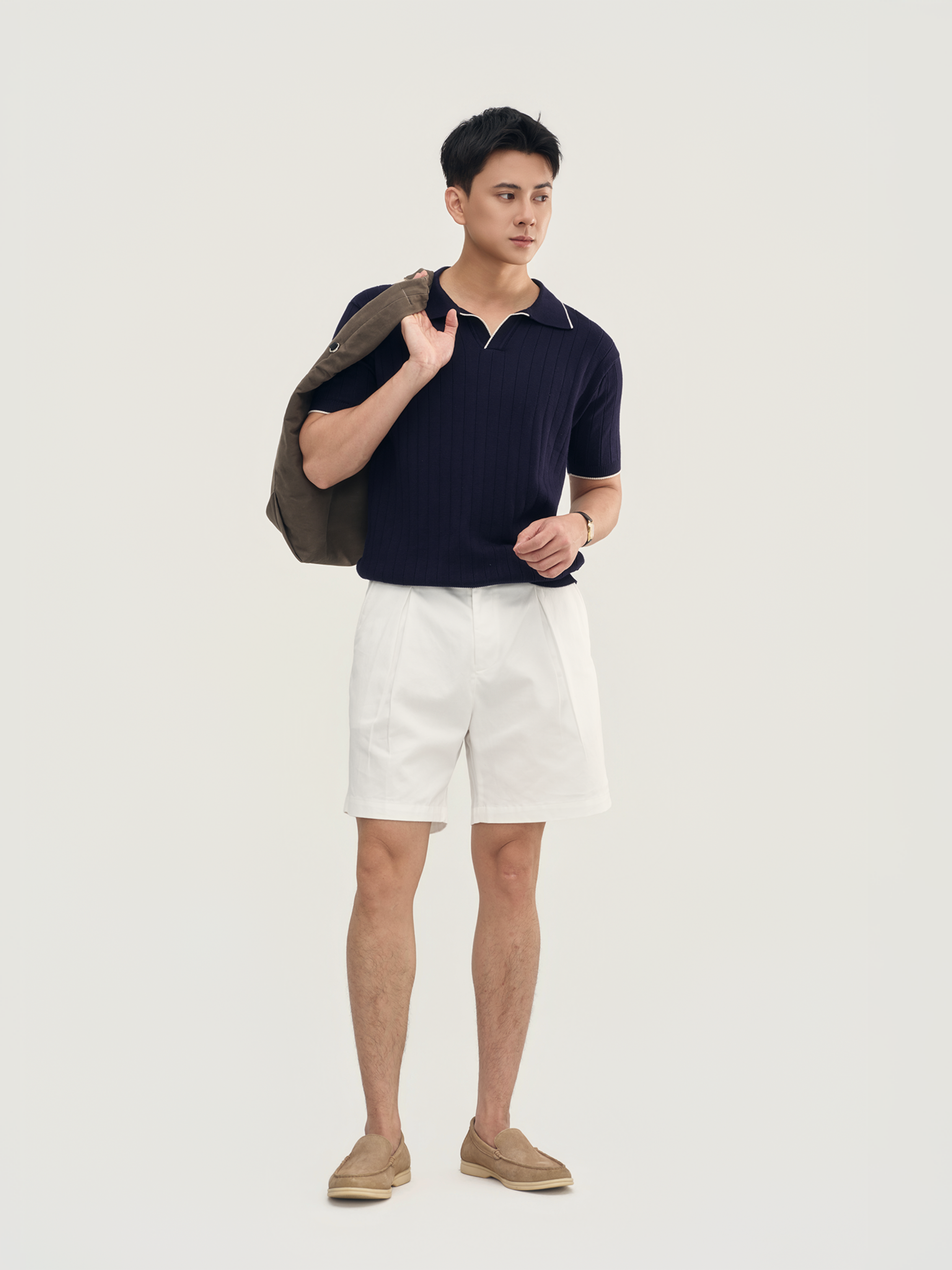 Áo Polo Dệt Kim Pace Sợi Viscose Form Regular_thumbnail_9