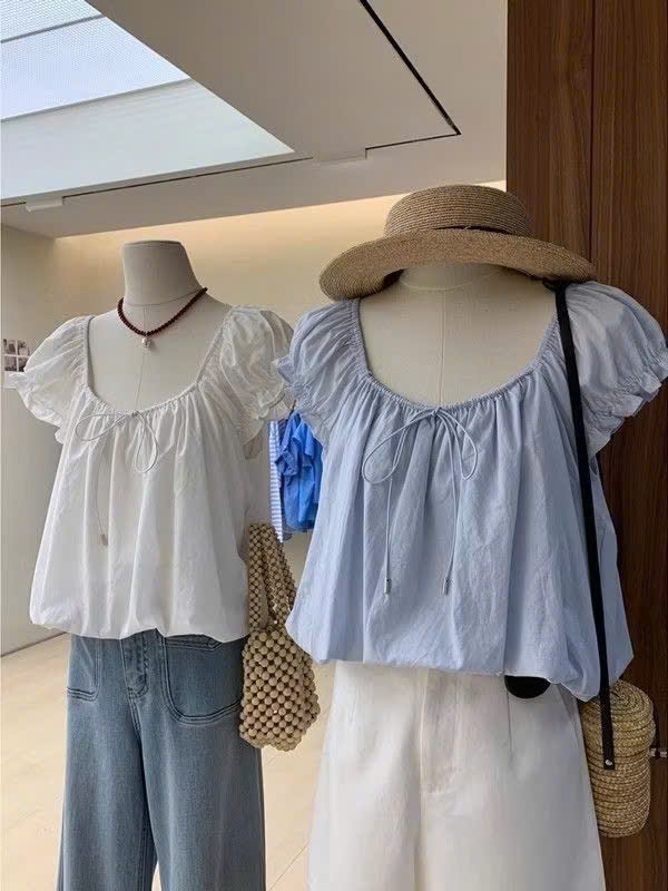 Áo Kiểu Nữ Thiết Kế cánh tiên bèo nhún lai bí LUH.8052 (C) (0687)_thumbnail_1