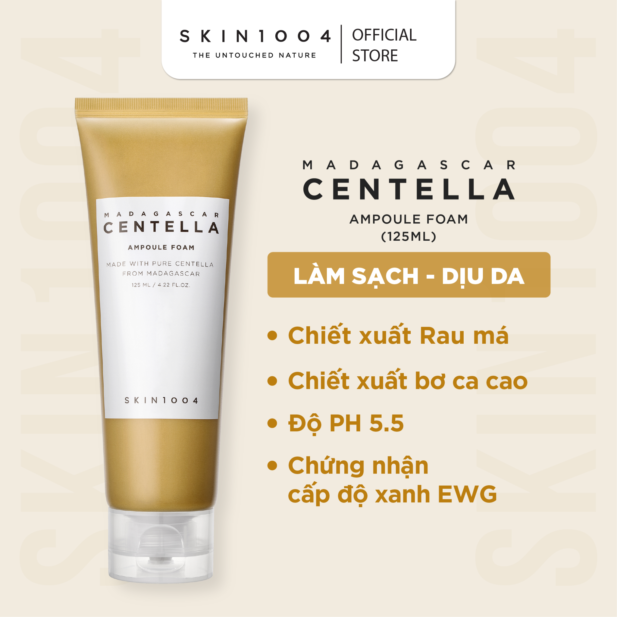 [SKIN1004] Sữa rửa mặt rau má SKIN1004 Madagascar Centella 125ml