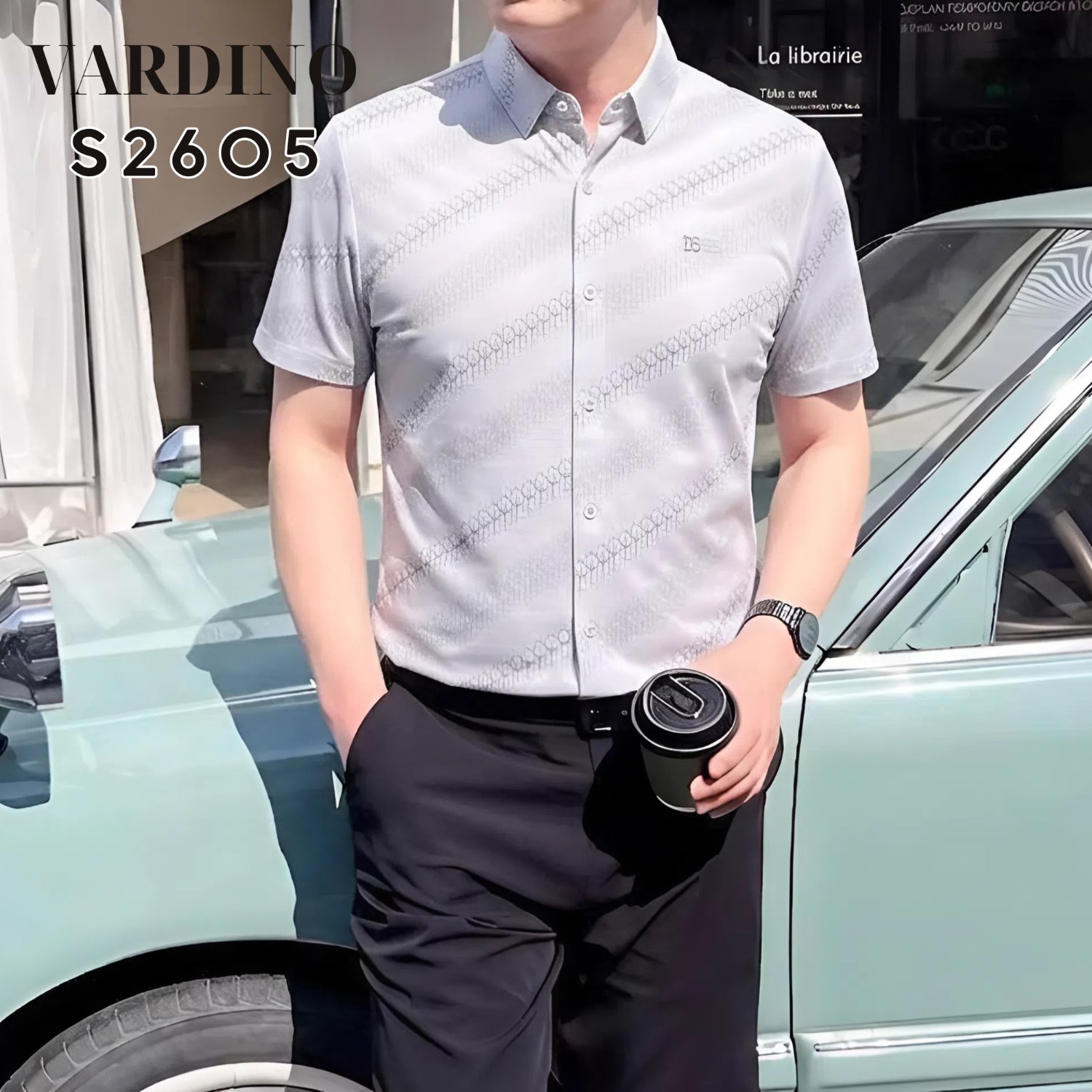 Sơ mi hoạ tiết Vardino S2605
