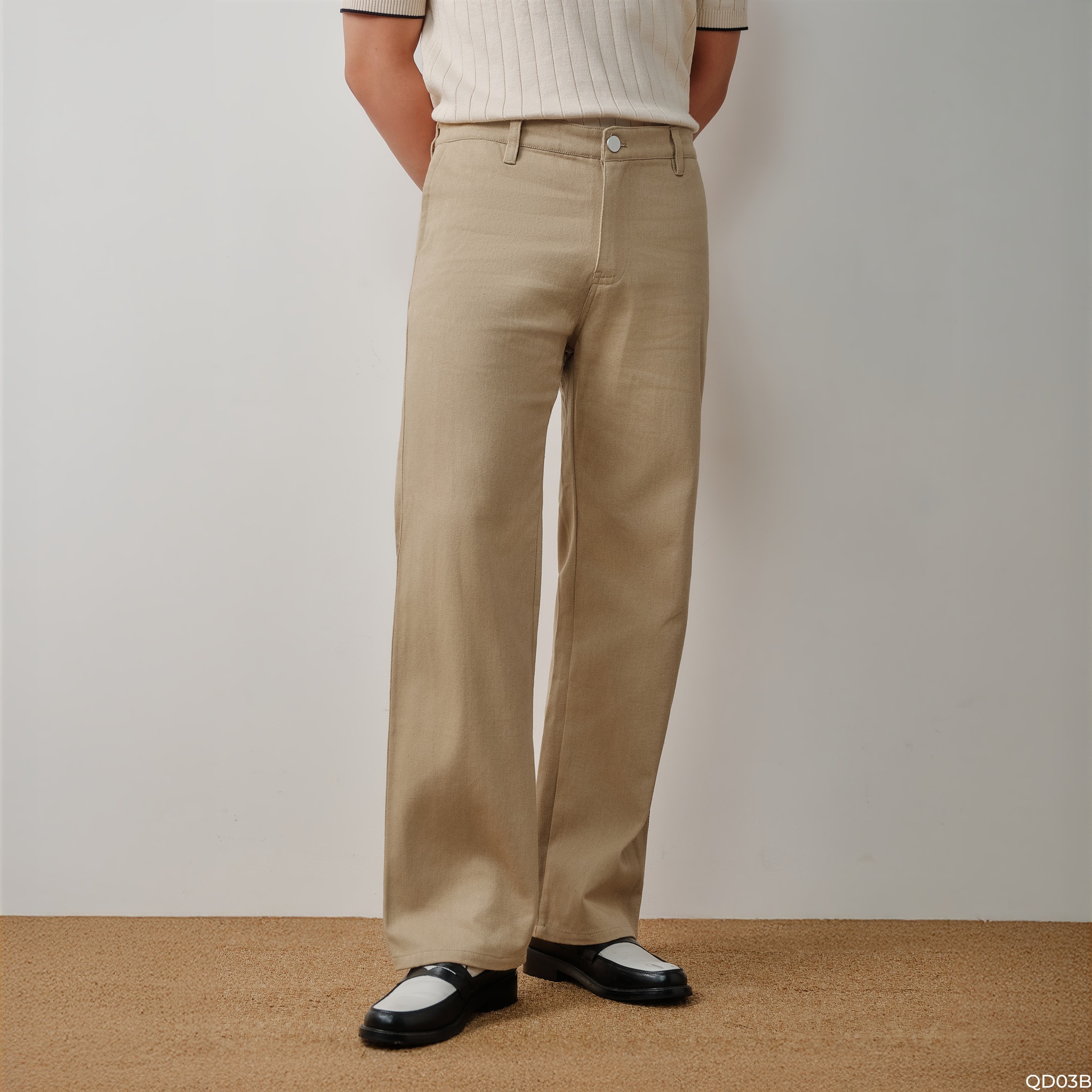 Quần Dài Luca Vải Kaki Form Straight_thumbnail_9