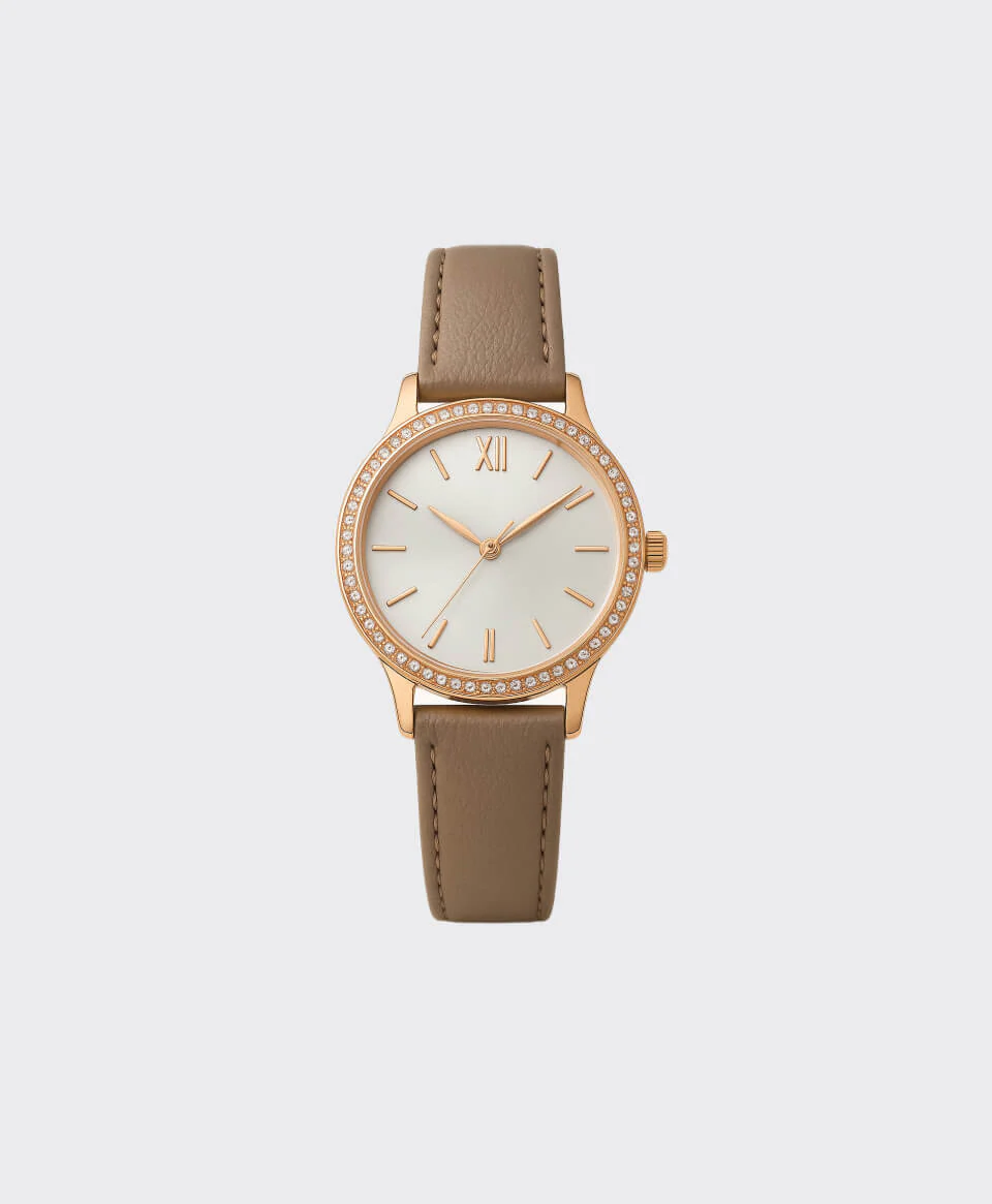 Dress Watch with Crystal Rim