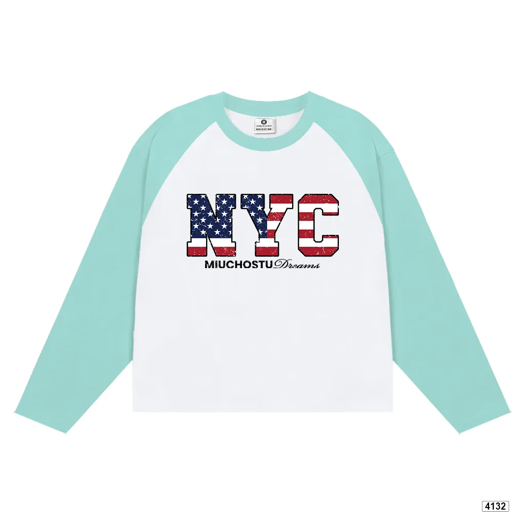 Áo thun boxy tay dài phối raglan street style Miucho 4132_thumbnail_8