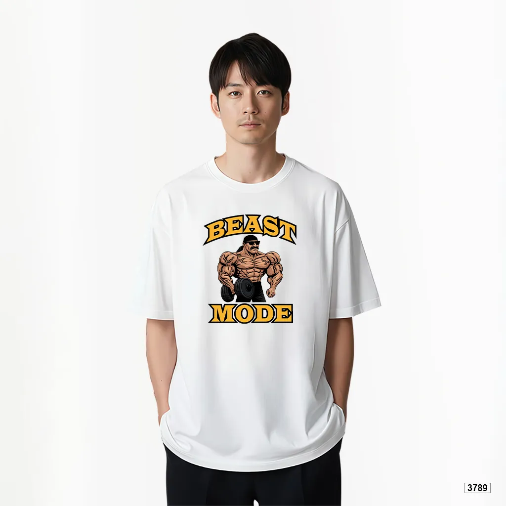 Áo thun unisex Beast Mode classic sporty form rộng cá tính TeePrint 3789_thumbnail_3