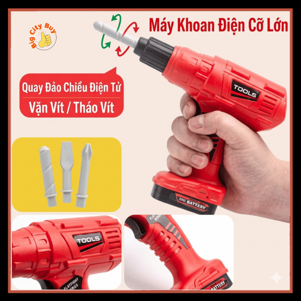 Bộ Đồ Chơi Dụng Cụ Sửa Chữa Working Toys Máy Khoan Điện Hộp Công Cụ Lắp Ráp Kỹ Sư Xây Dựng Cho Bé BigcityBuy 339BDC_thumbnail_5