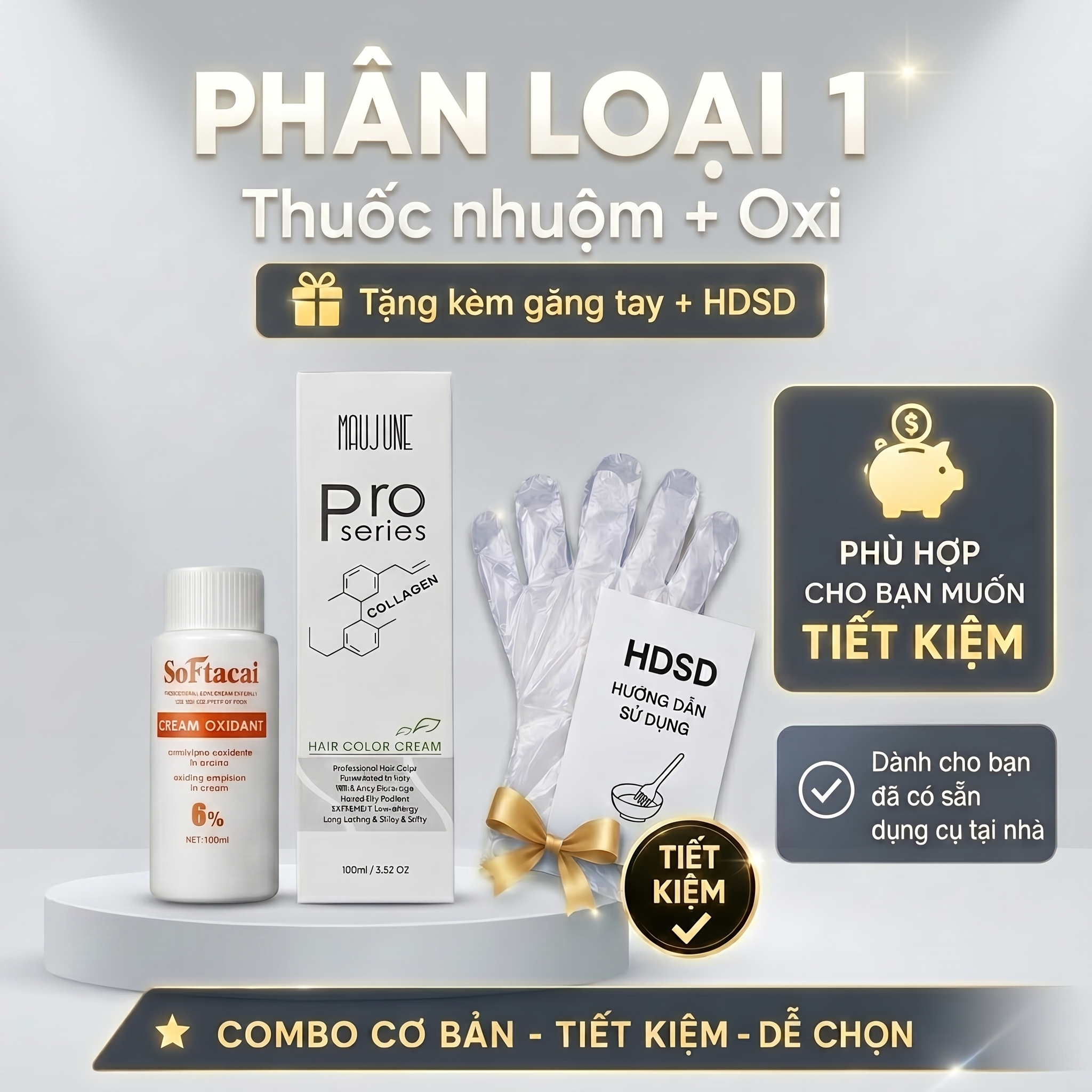 Thuốc nhuộm tóc VÀNG SÁNG KHÓI / VÀNG BẠCH KIM cực tôn da, Vibe Idol Hàn (Tặng kèm Oxi Trợ Nhuộm)_thumbnail_0