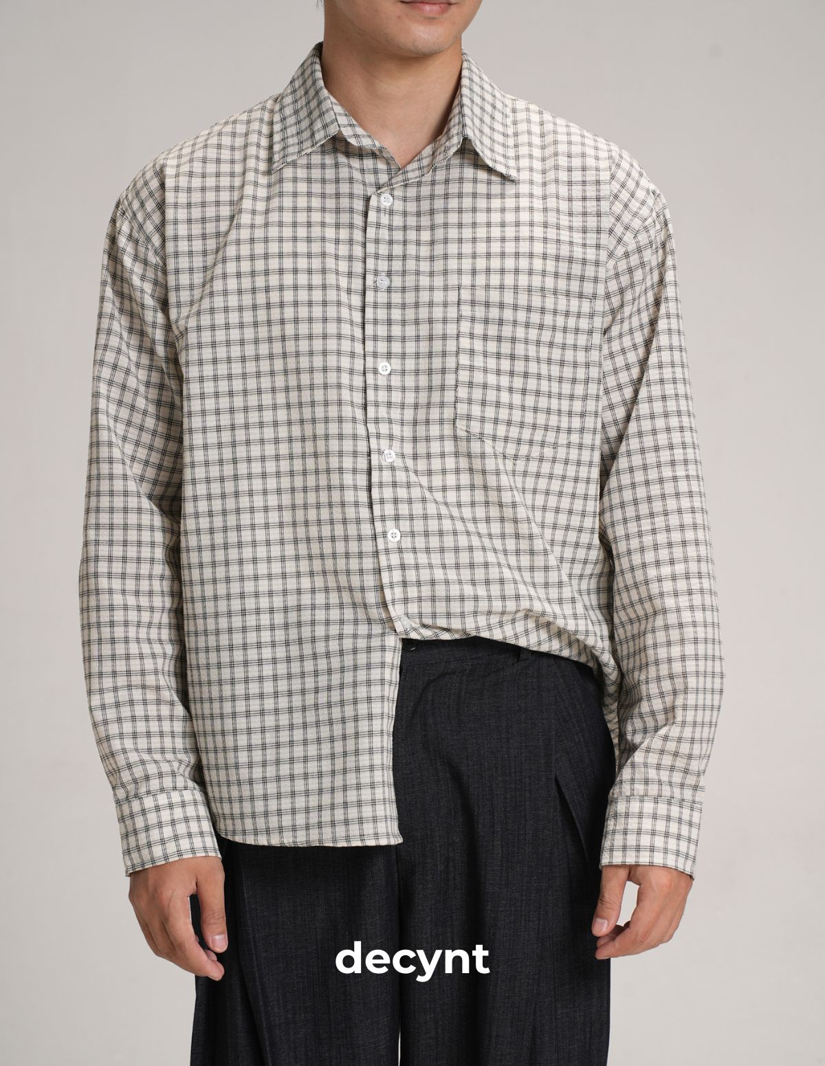 decynt Shirt 02 - Áo sơ mi caro dài tay chất liệu xốp_thumbnail_1