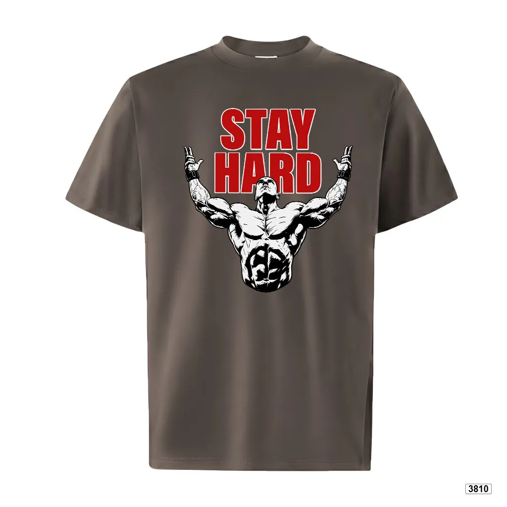 Áo thun nam form rộng style thể thao Stay Hard TeePrint 3810_thumbnail_13
