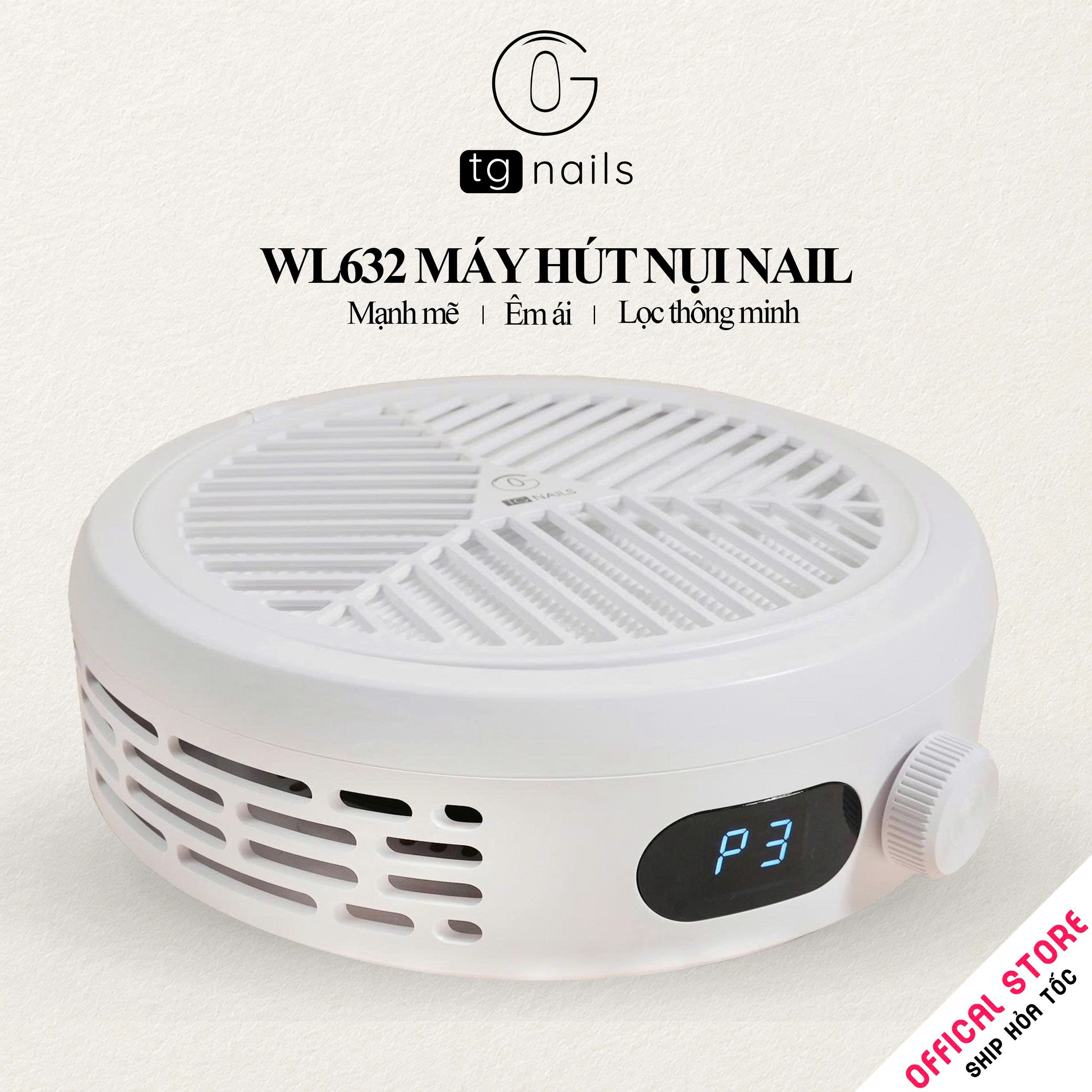 Máy hút bụi móng tay, dùng pin sạc 24V, Model WL-632, CS: 20W/24V. nhãn hiệu TG NAIL.