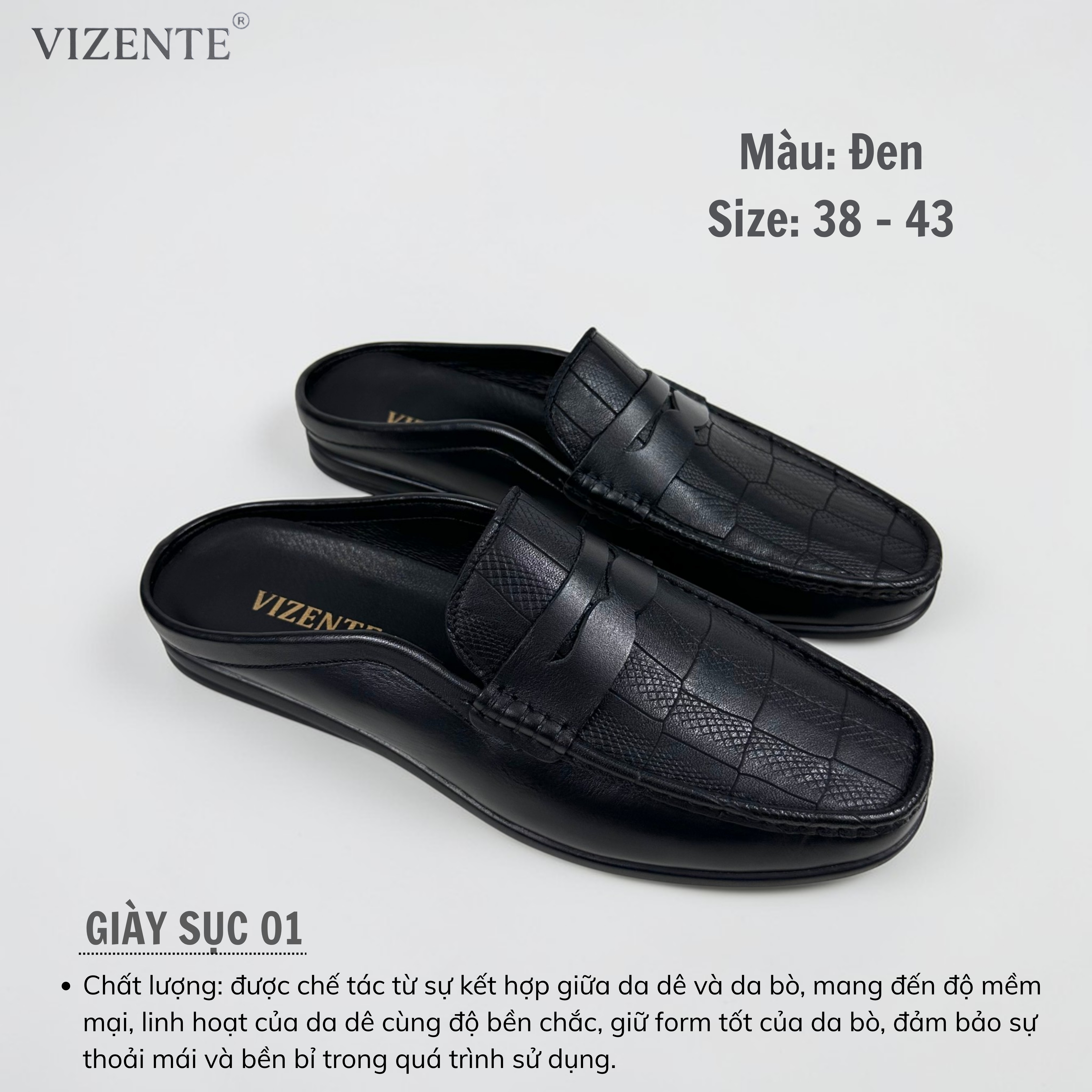 Giày Da Nam Sục Lười 01