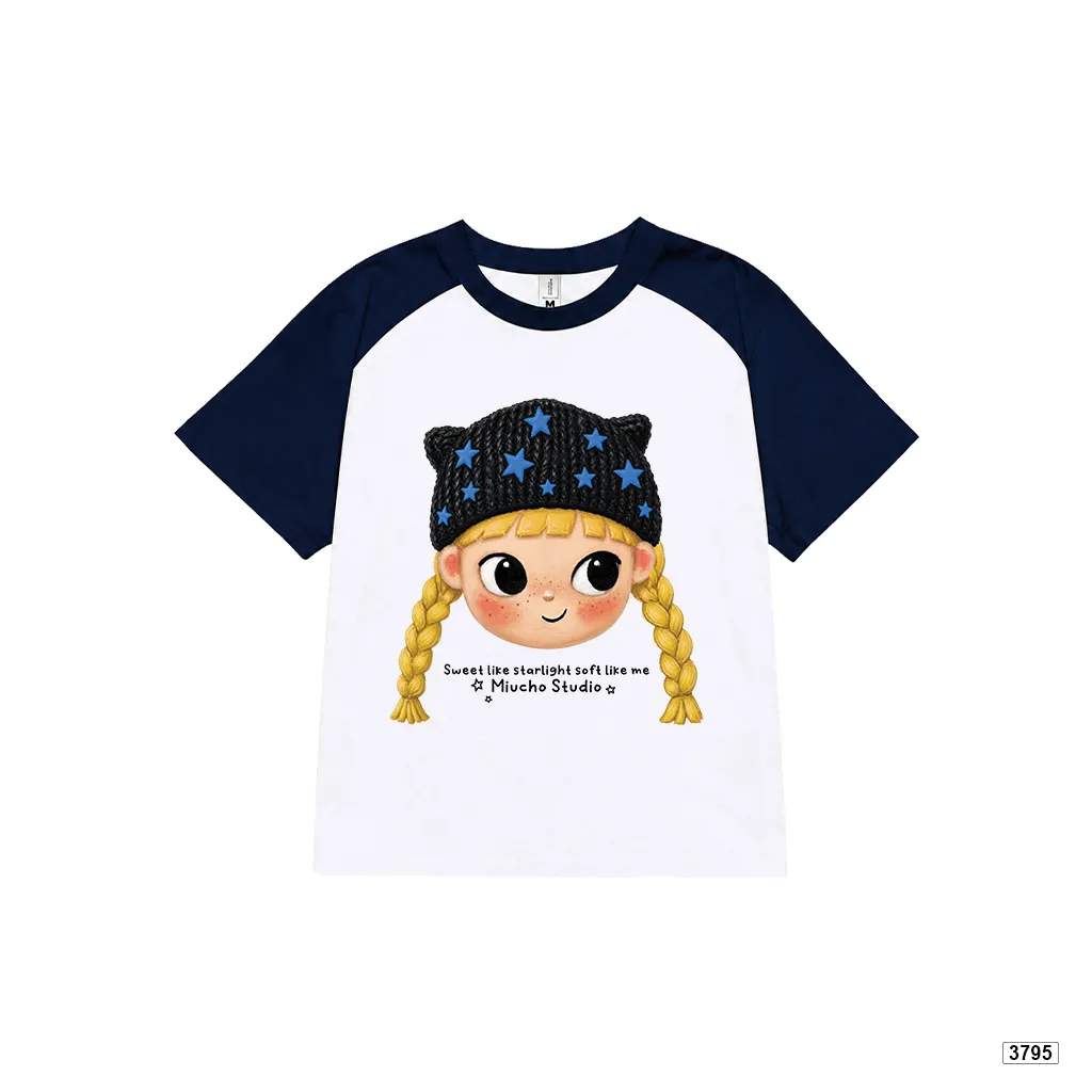 Áo babytee nữ phối raglan Sweet Star Cartoon phong cách trẻ trung Miucho 3795_thumbnail_9