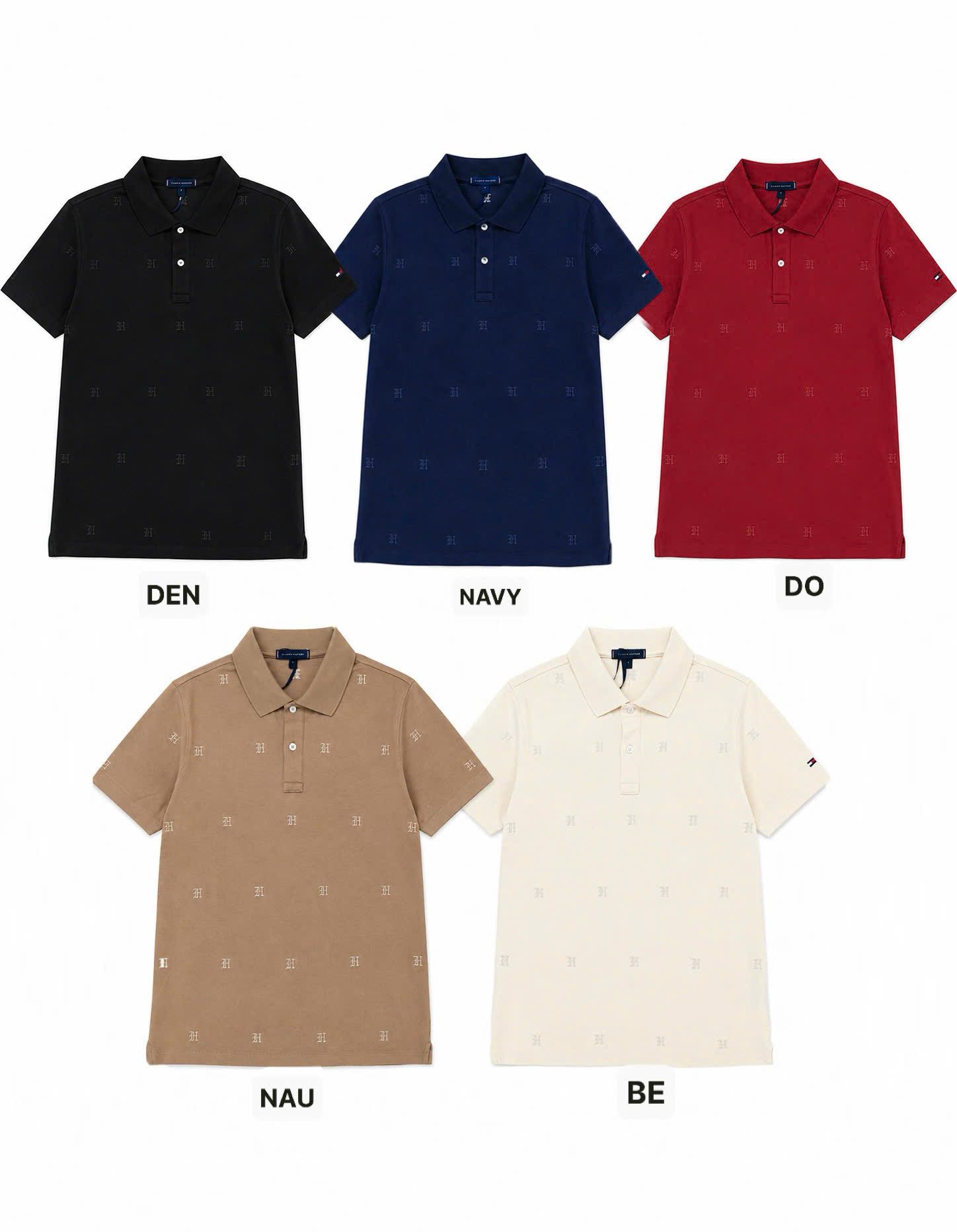 E696 ÁO POLO NAM TM THÊU CHỮ 4 MÀU - SALE 2005