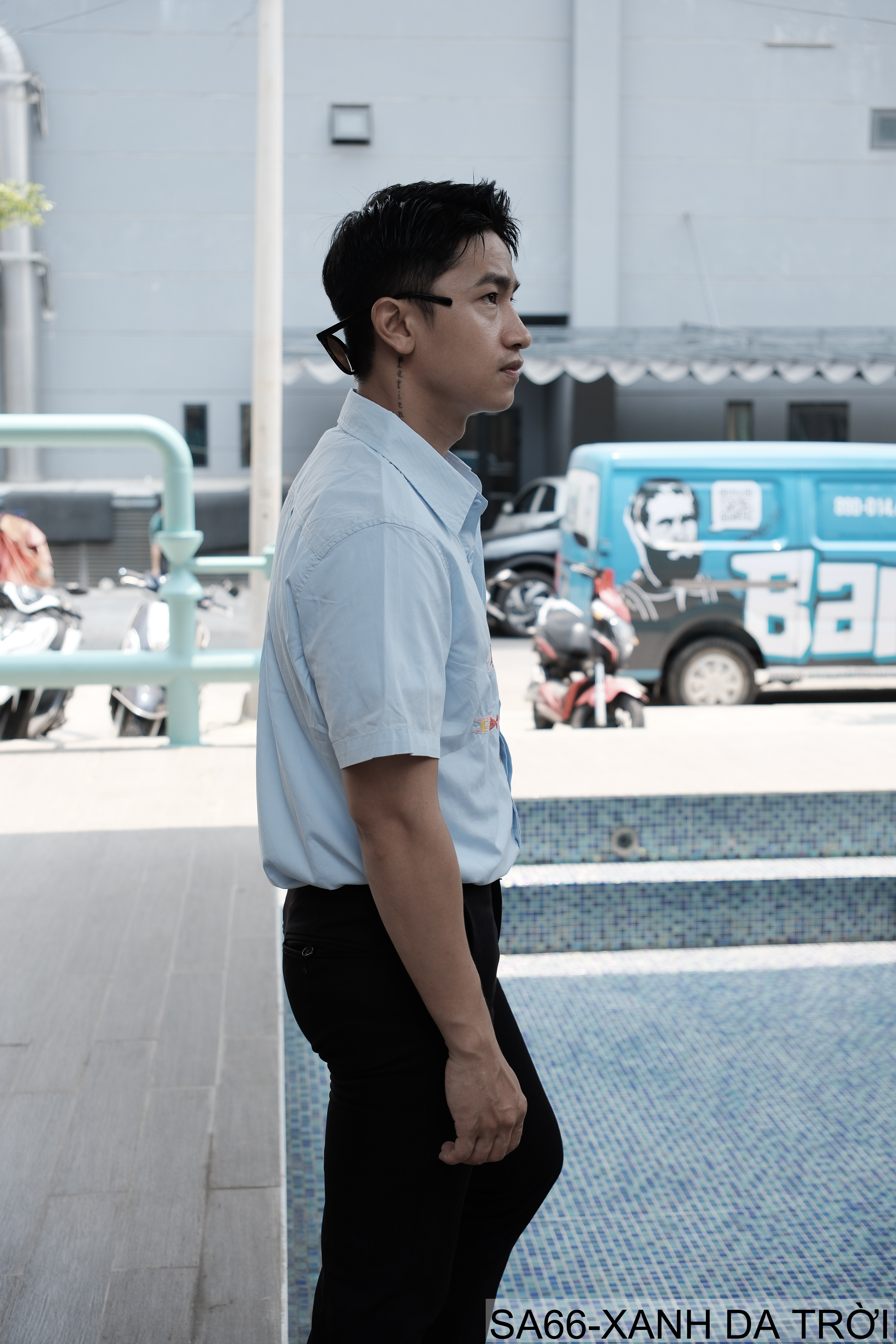 SA66 - Áo sơ mi nam ngắn tay thêu cá kiểu Nhật, cotton 100%, form rộng thoải mái, phong cách tươi mới_thumbnail_8