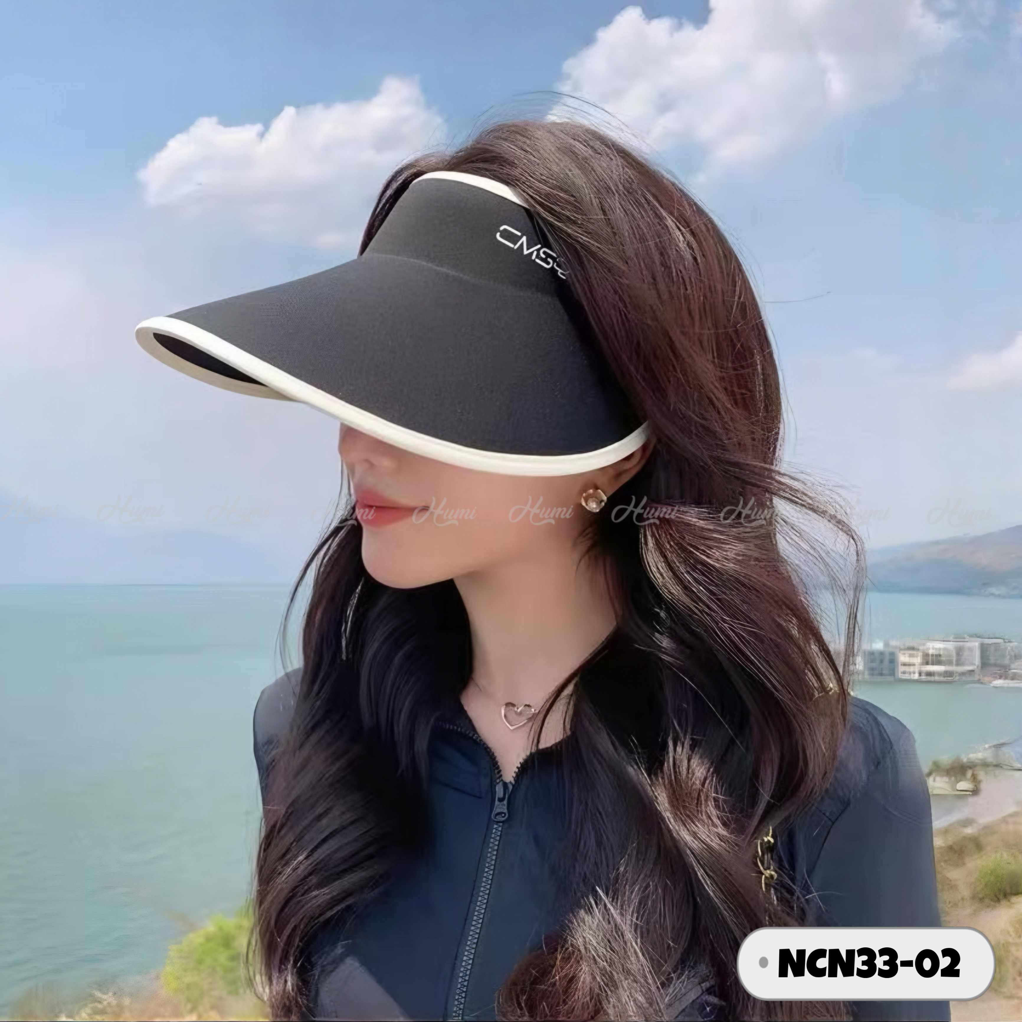 MŨ CHỐNG NẮNG MÙA HÈ HỞ CHÓP (NCN33-02 ĐEN)