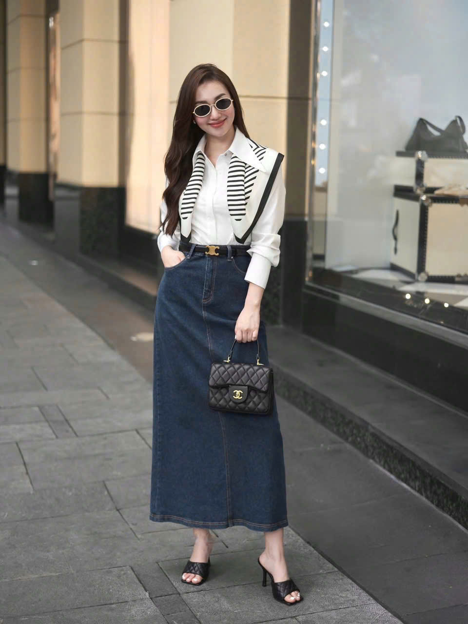 Chân váy jean xẻ ( TRUNG )_thumbnail_1