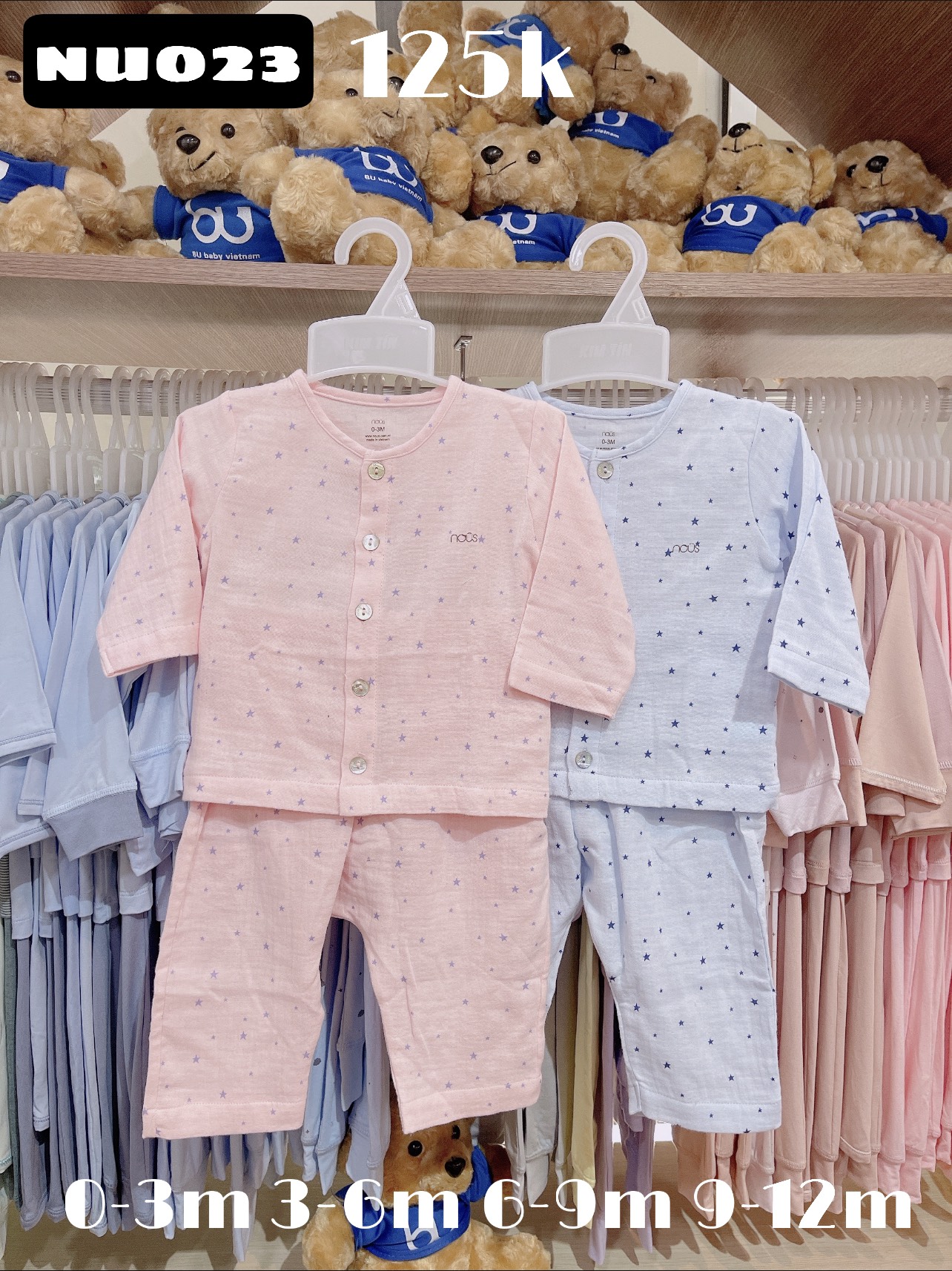 SALE - Bộ xô dài cài giữa Wrinkle NOUS