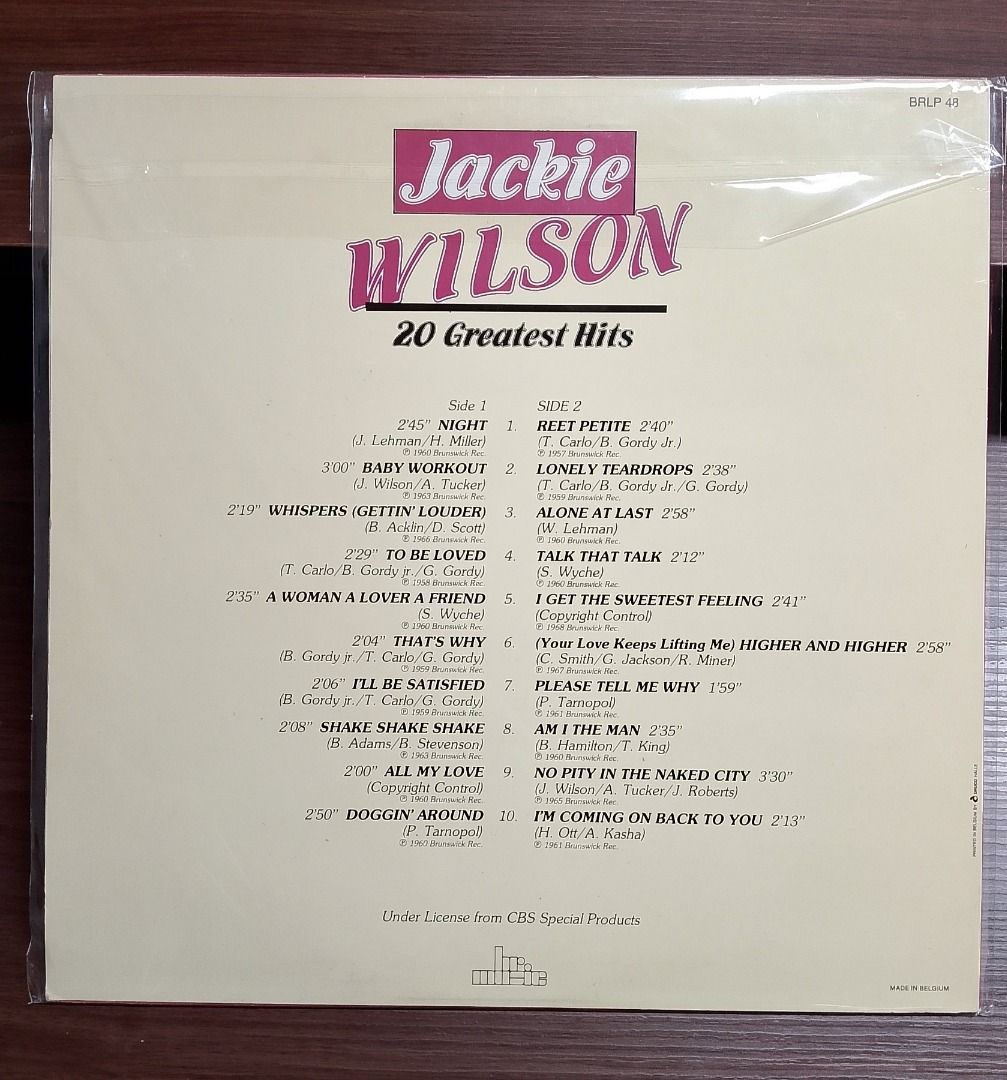 JACKIE WILSON - 20 GREATEST HITS _thumbnail_1