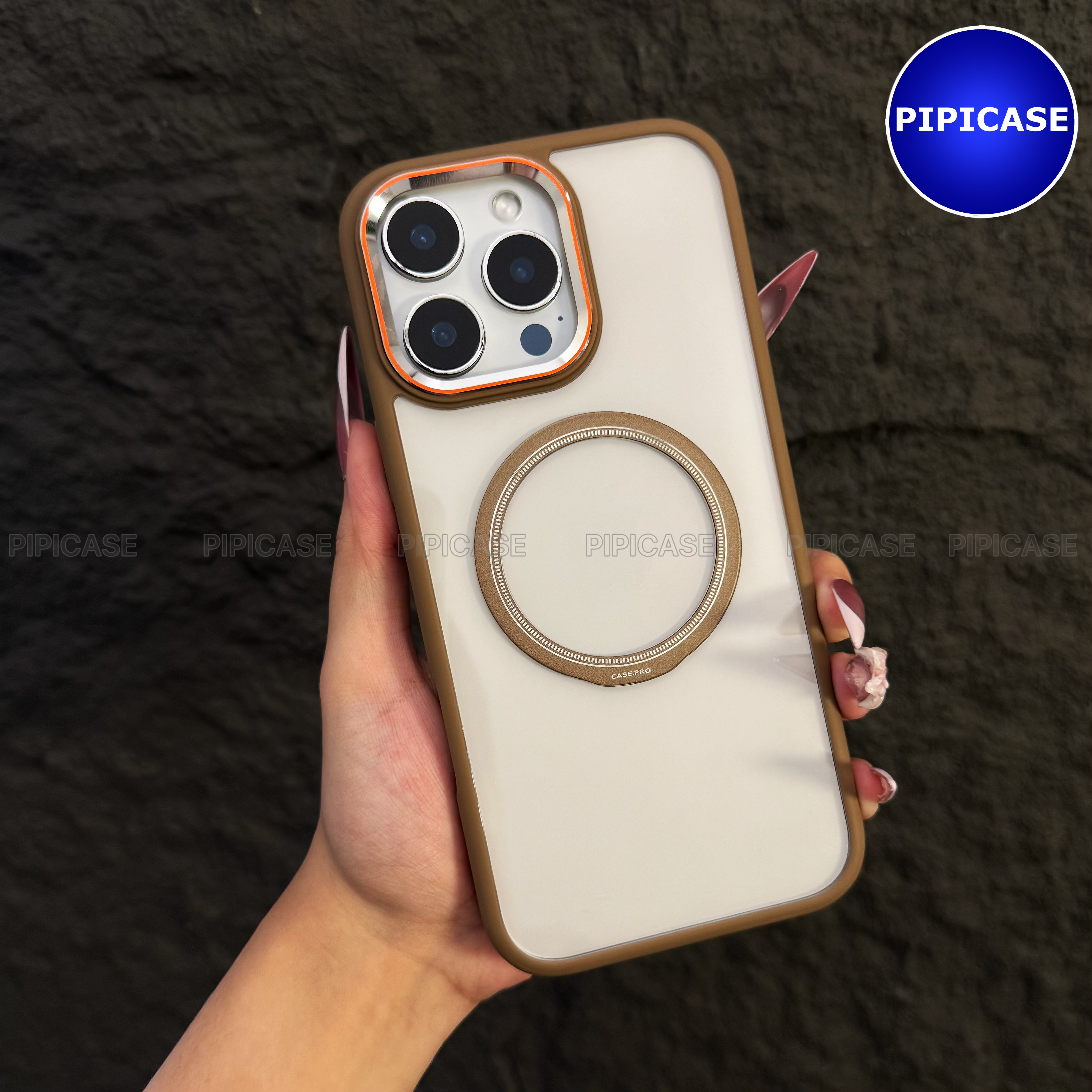 Ốp Lưng iPhone 16 Pro Max - Wigu - Nâu
