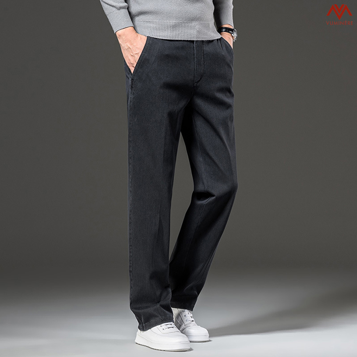 Quần Jeans nam VUMINÉRE - Regular Fit Jeans Form suông ống đứng tôn dáng_thumbnail_3