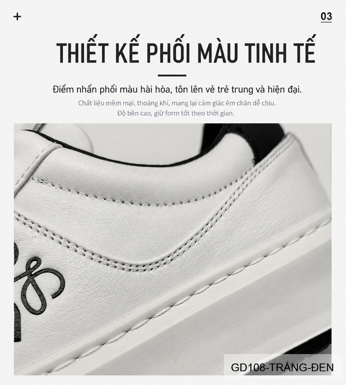 GD108 - Giày thể thao nam da bò thật đế trắng phối màu xanh lục và đen_thumbnail_11