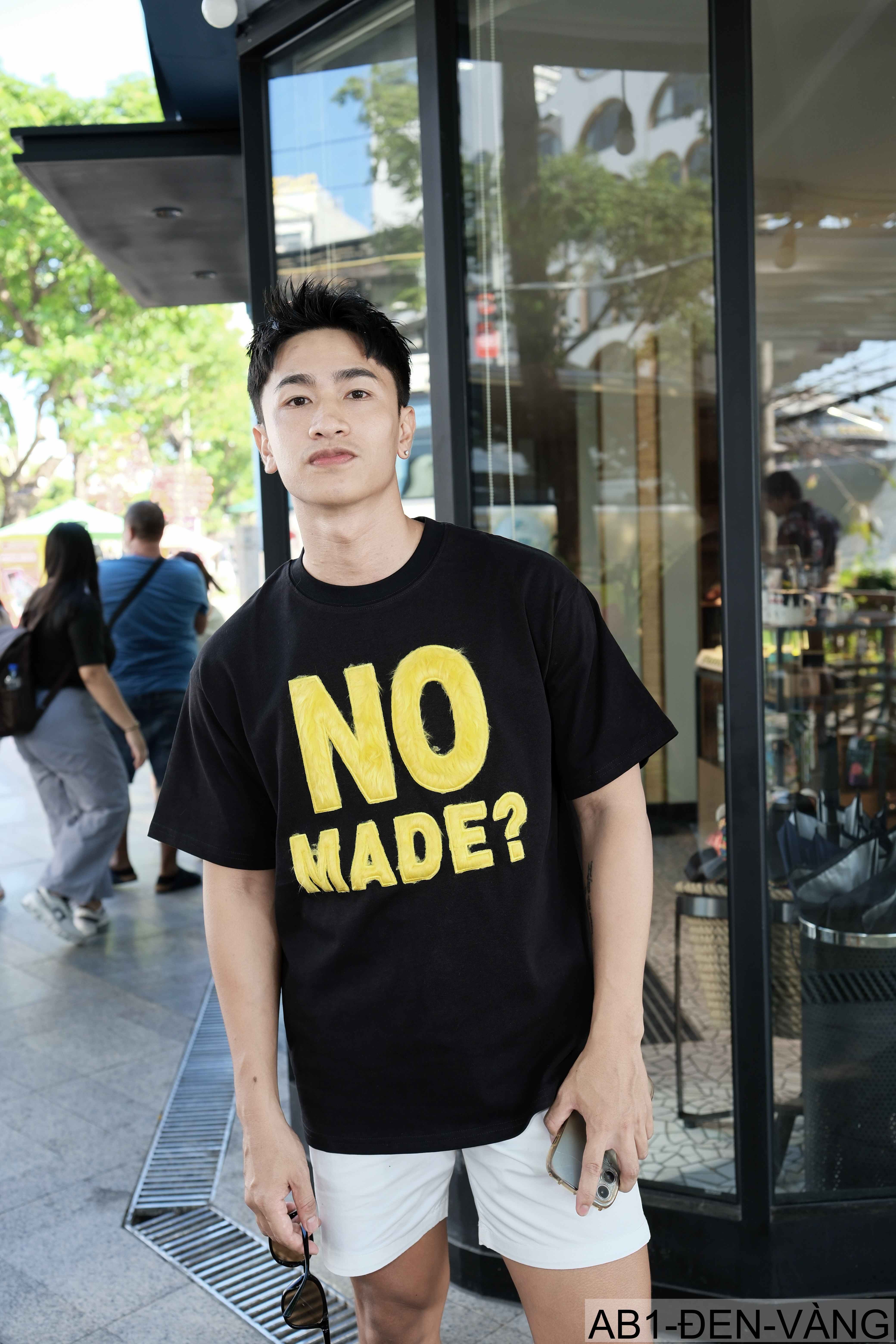 AB1 - Áo phông nam nữ unisex cổ tròn tay ngắn họa tiết NO MADE? phong cách streetwear mùa hè_thumbnail_5