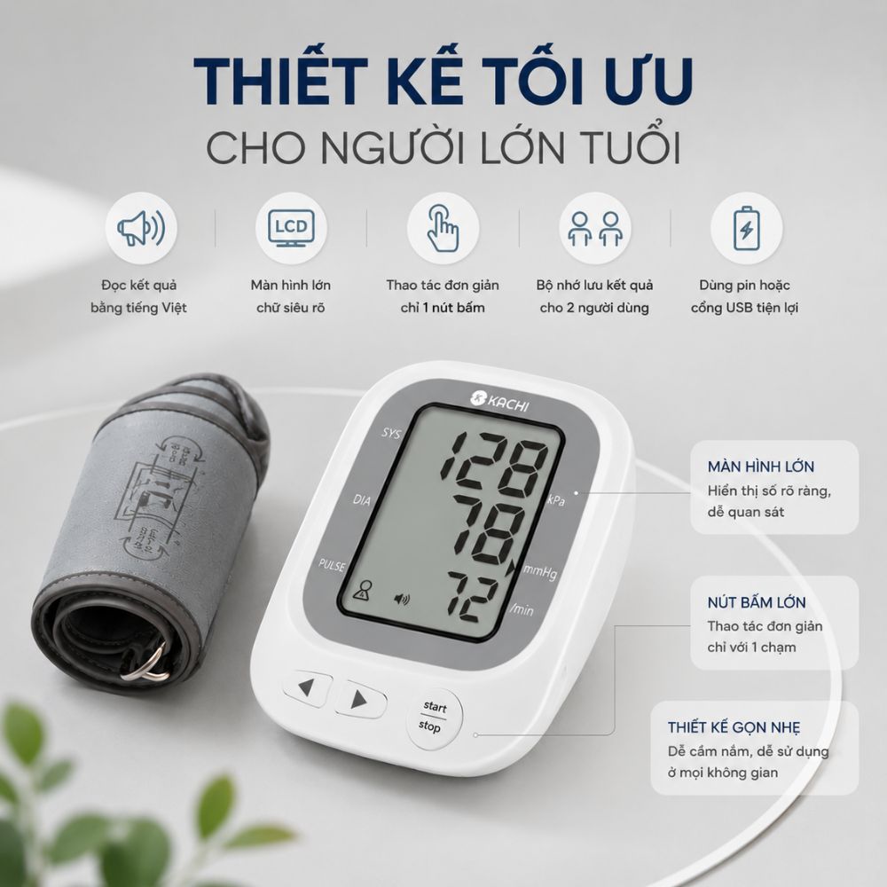 Máy đo huyết áp bắp tay Kachi JN-163B MK | Trợ lý AI đọc kết quả tiếng Việt | Hỗ trợ người cao tuổi mắt kém_thumbnail_3
