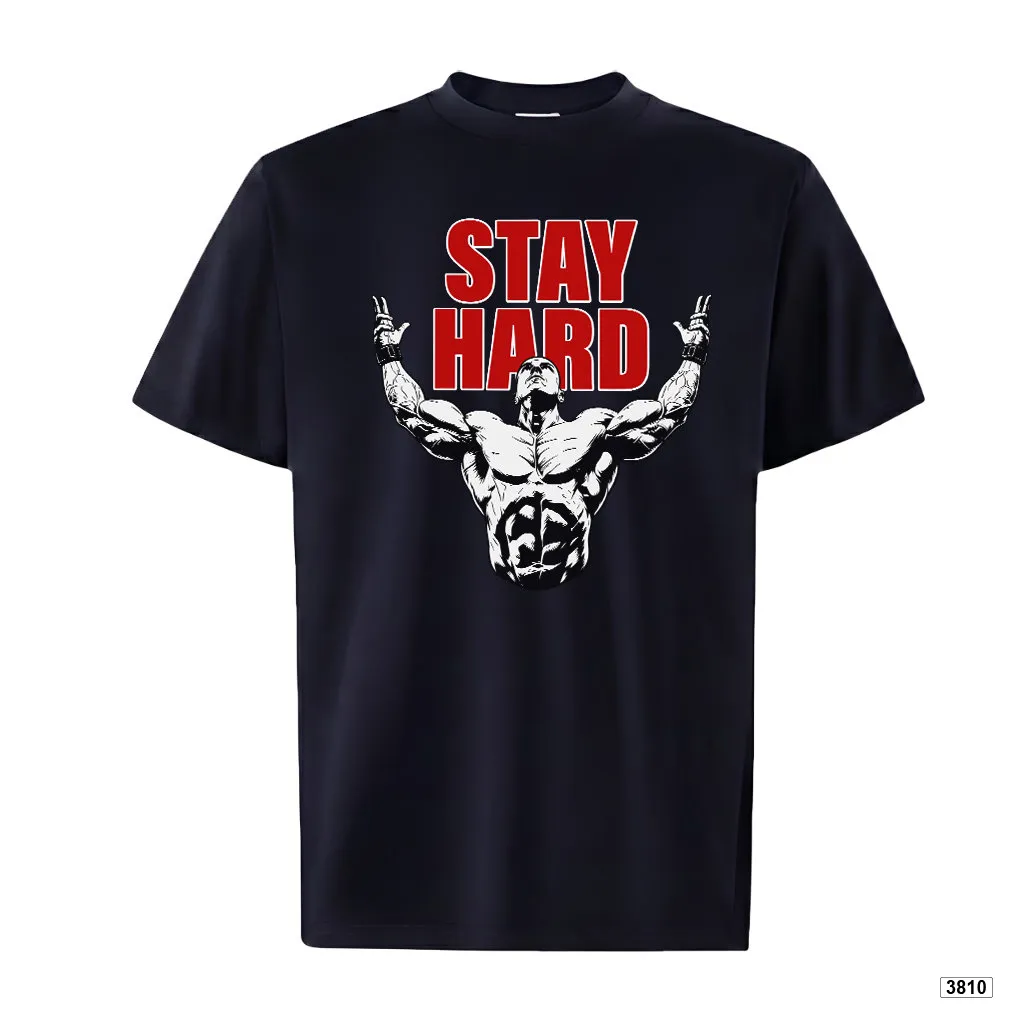 Áo thun nam form rộng style thể thao Stay Hard TeePrint 3810_thumbnail_11