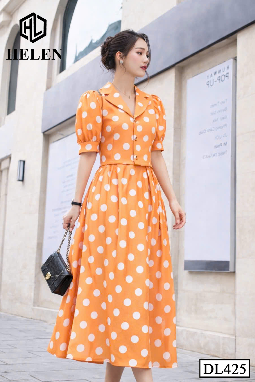 Đầm liền giả set CAM chấm bi  DL425_thumbnail_2