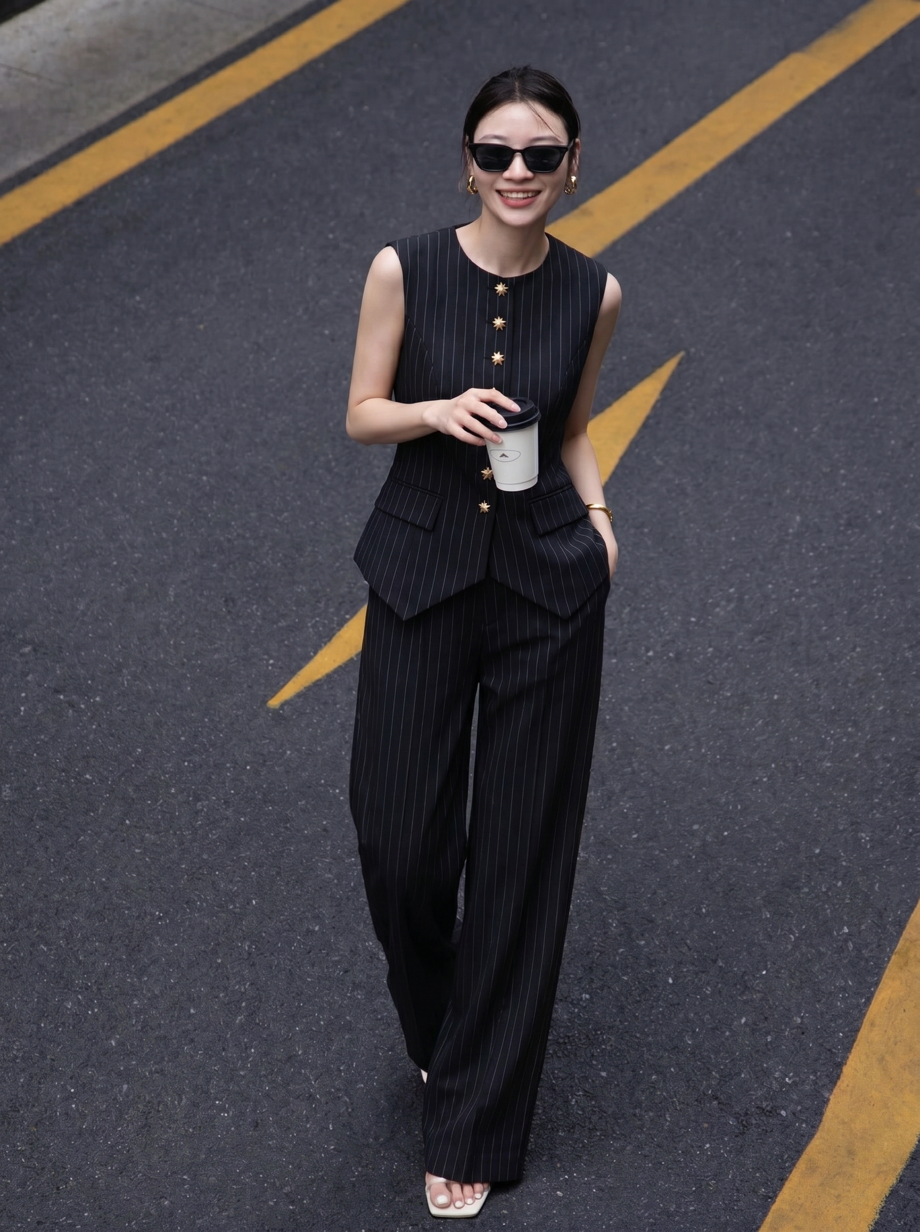 Bộ vest gile kẻ 26504 đen_thumbnail_0