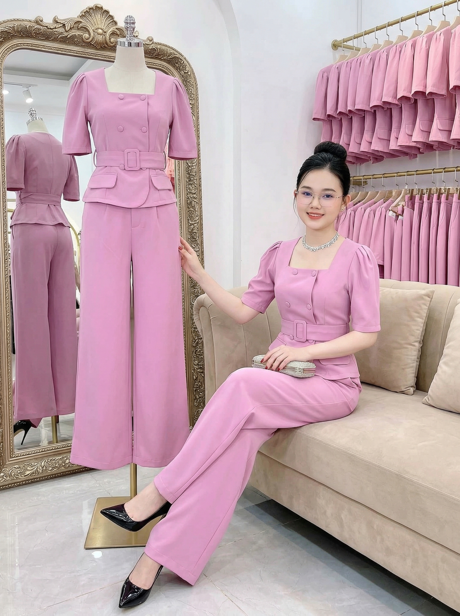Set bộ quần dài áo cổ U_thumbnail_4