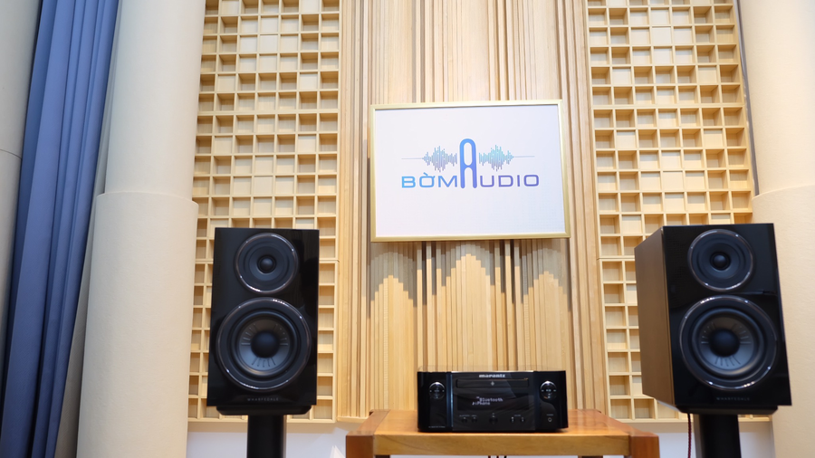 Hình ảnh chụp thực tế Combo Amply Marantz M-CR 412 + Loa Wharfedale Diamond 12.2
