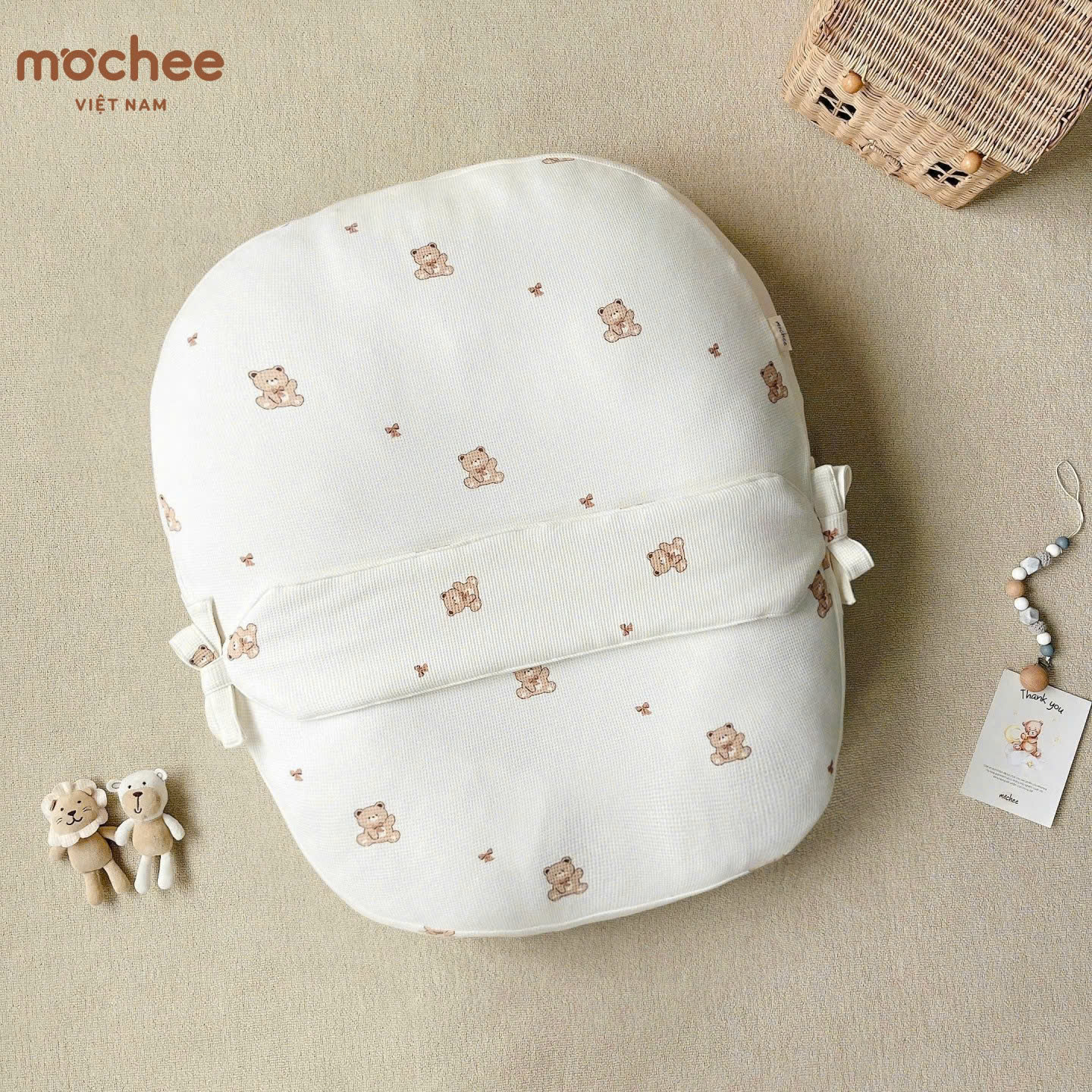 Vỏ gối chống trào Mochee - DÀI KÈM ĐAI 70*80cm_thumbnail_16