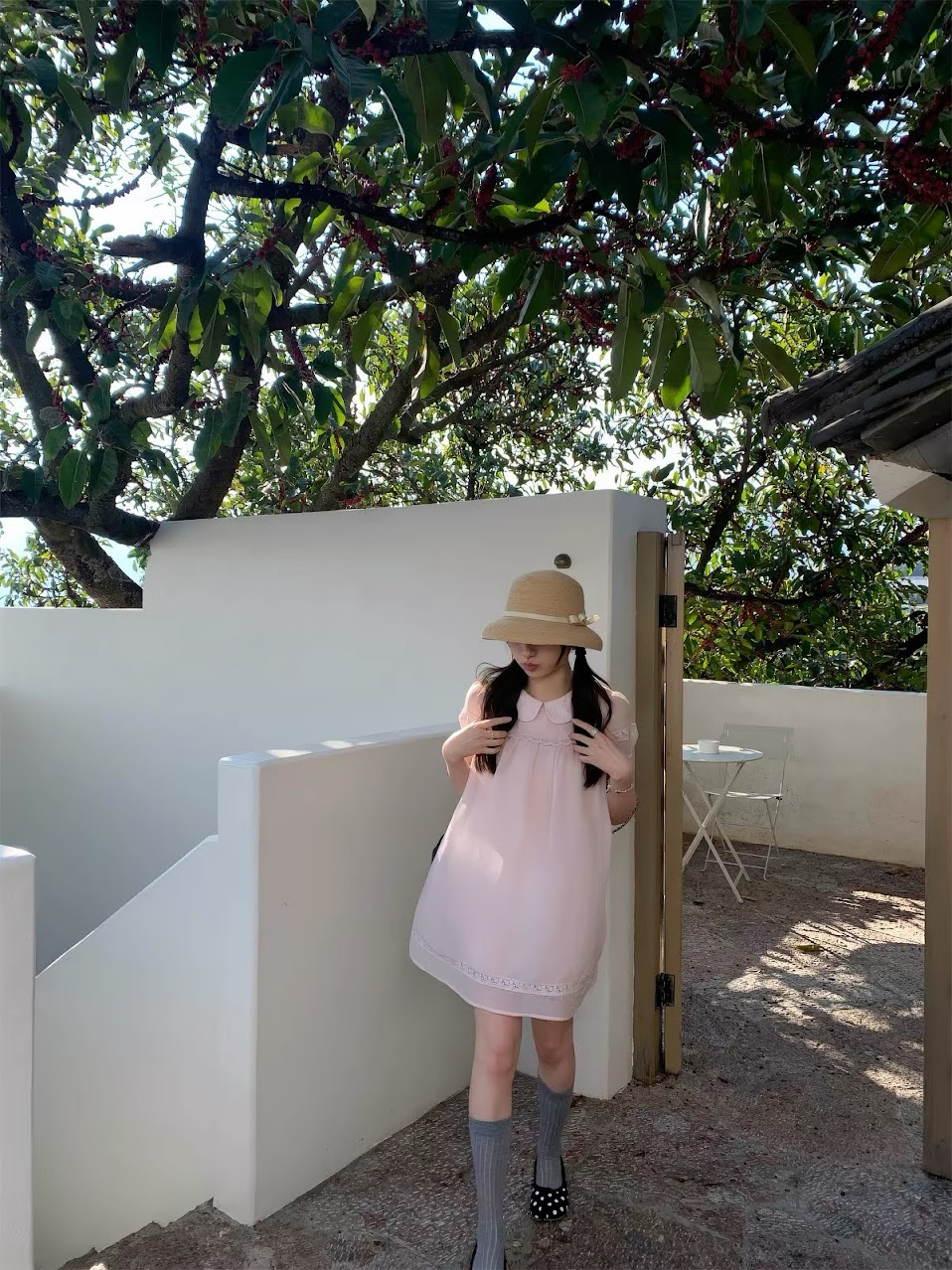 Lucas - Váy thô cộc tay cổ sen phối ren dáng suông xòe nhẹ phối ren gấu váy