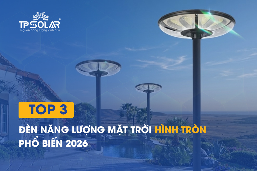 Top 3 đèn năng lượng mặt trời hình tròn phổ biến 2026