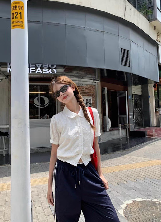 Lucas - Áo sơ mi thô cổ đức cộc tay, chun cổ tay và gấu áo WGWE_thumbnail_5