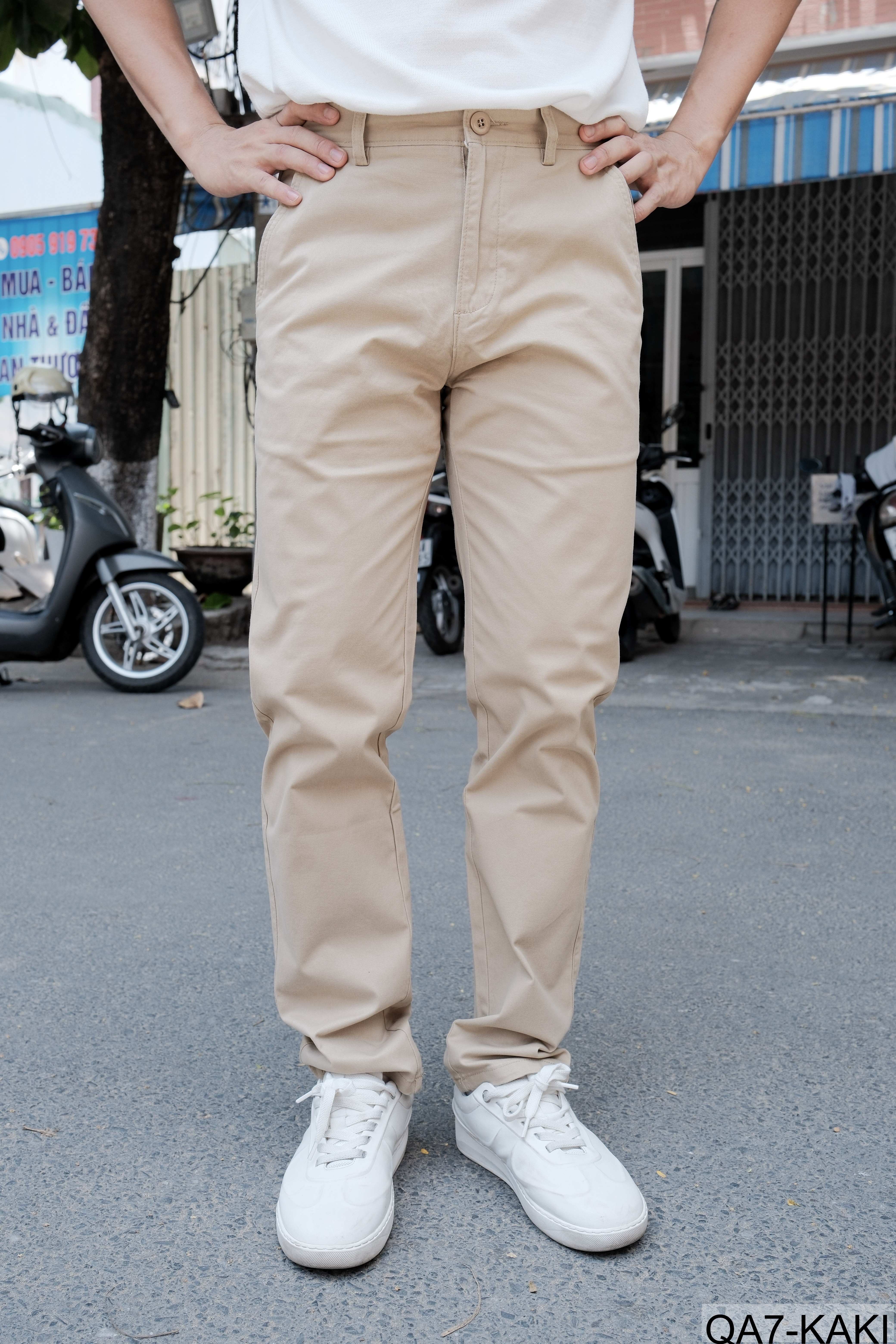 QA7 - Quần Ống Rộng Nam Phong Cách Nhật Bản Cổ Điển, Chất Cotton Mềm Mại, Dễ Phối Đồ 4 Mùa