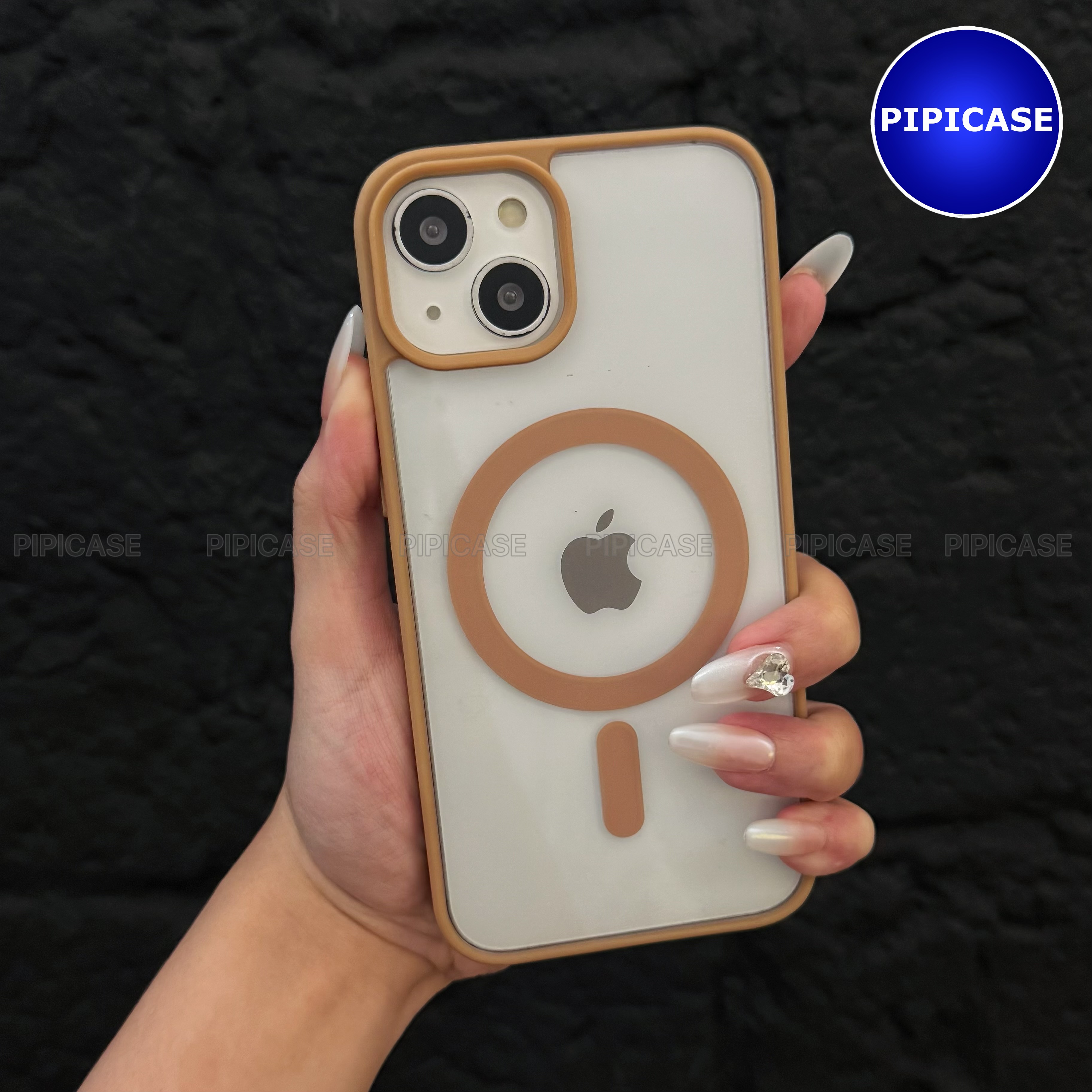 Ốp Lưng iPhone 15 Plus - Chic - Nâu Nhạt_thumbnail_10